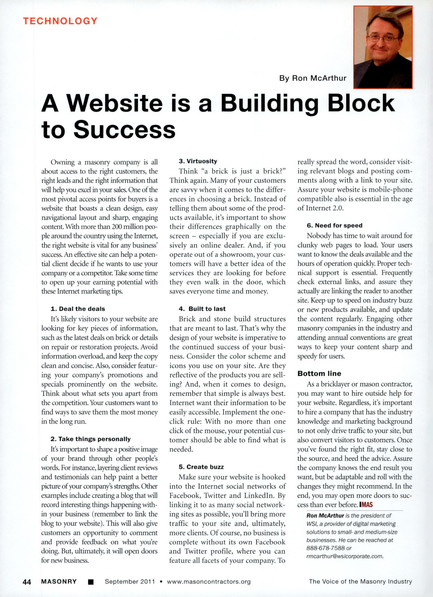 Masonry Magazine September 2011 Page. 46