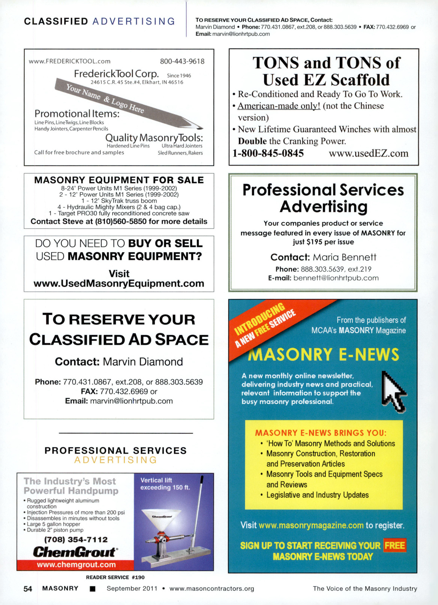 Masonry Magazine September 2011 Page. 56