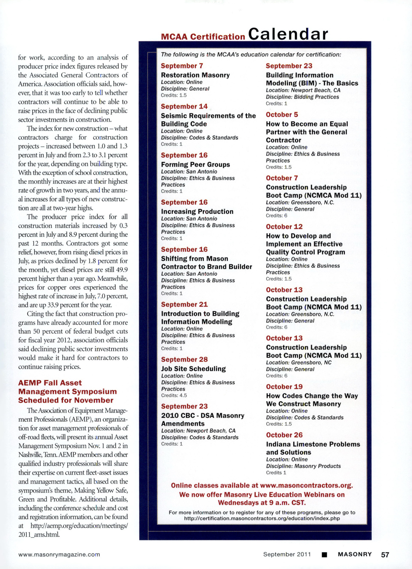 Masonry Magazine September 2011 Page. 59