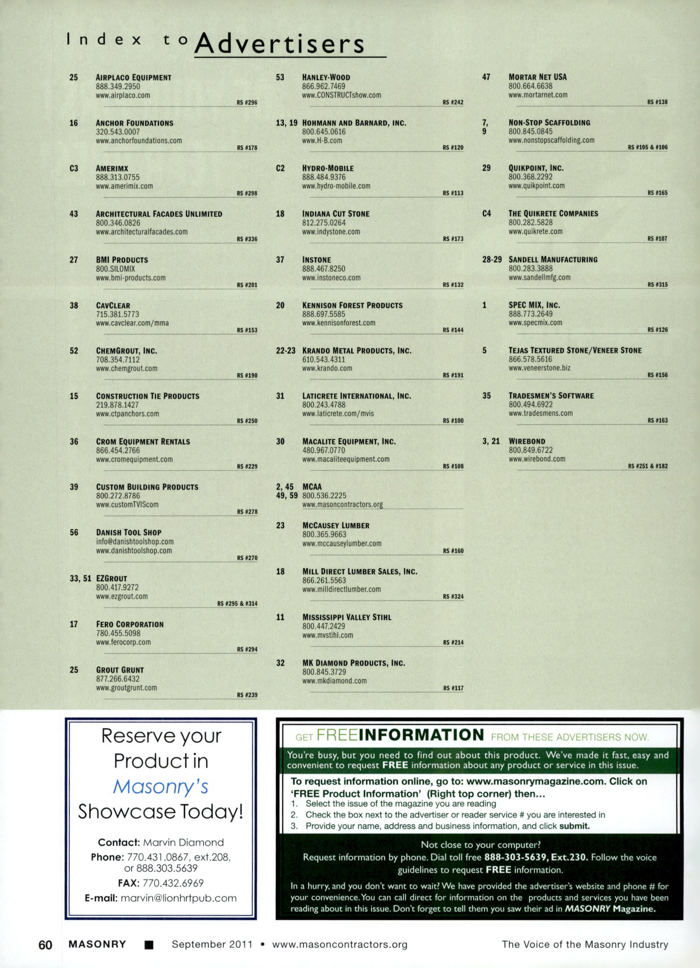 Masonry Magazine September 2011 Page. 62