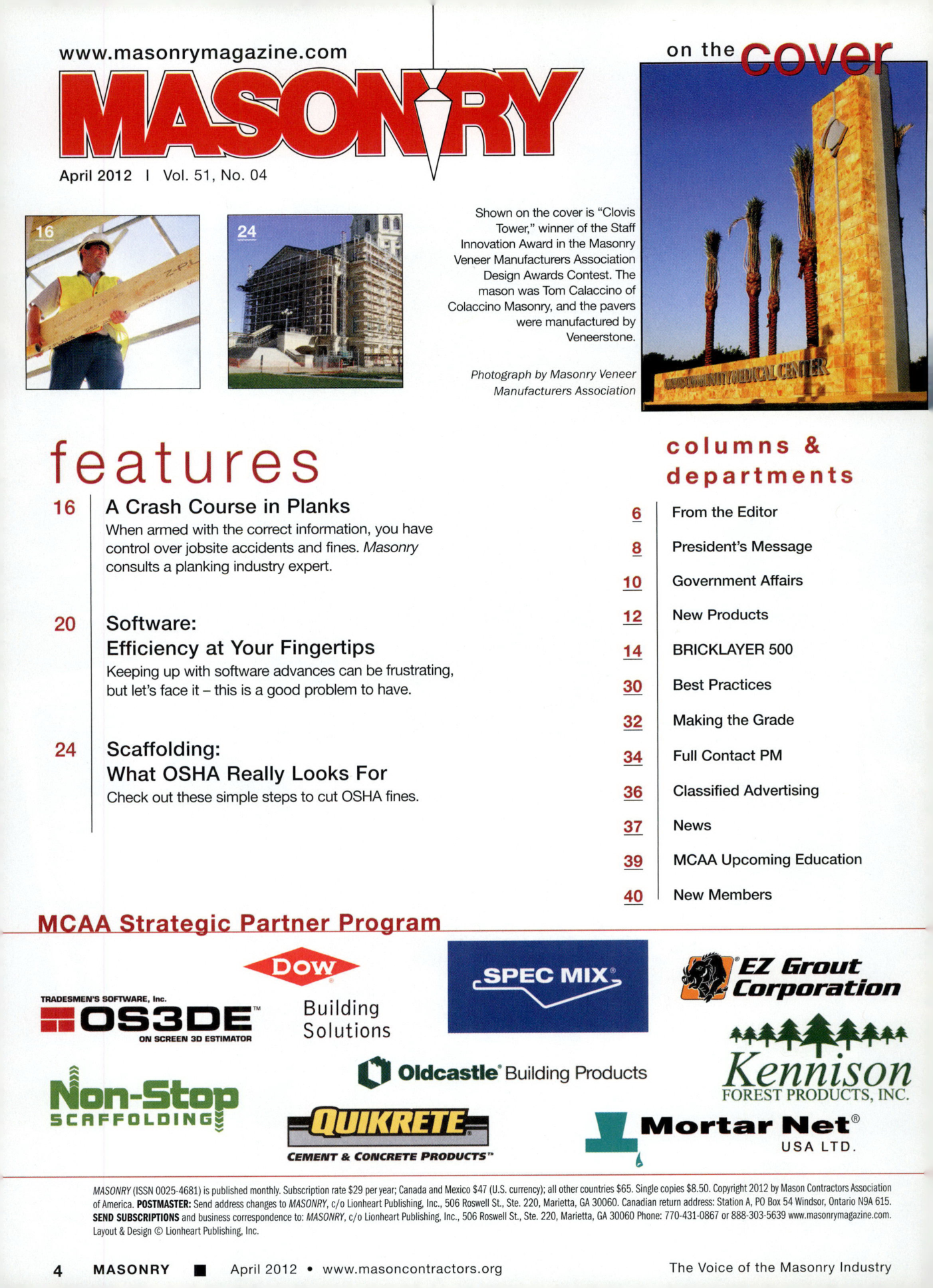 Masonry Magazine April 2012 Page. 6