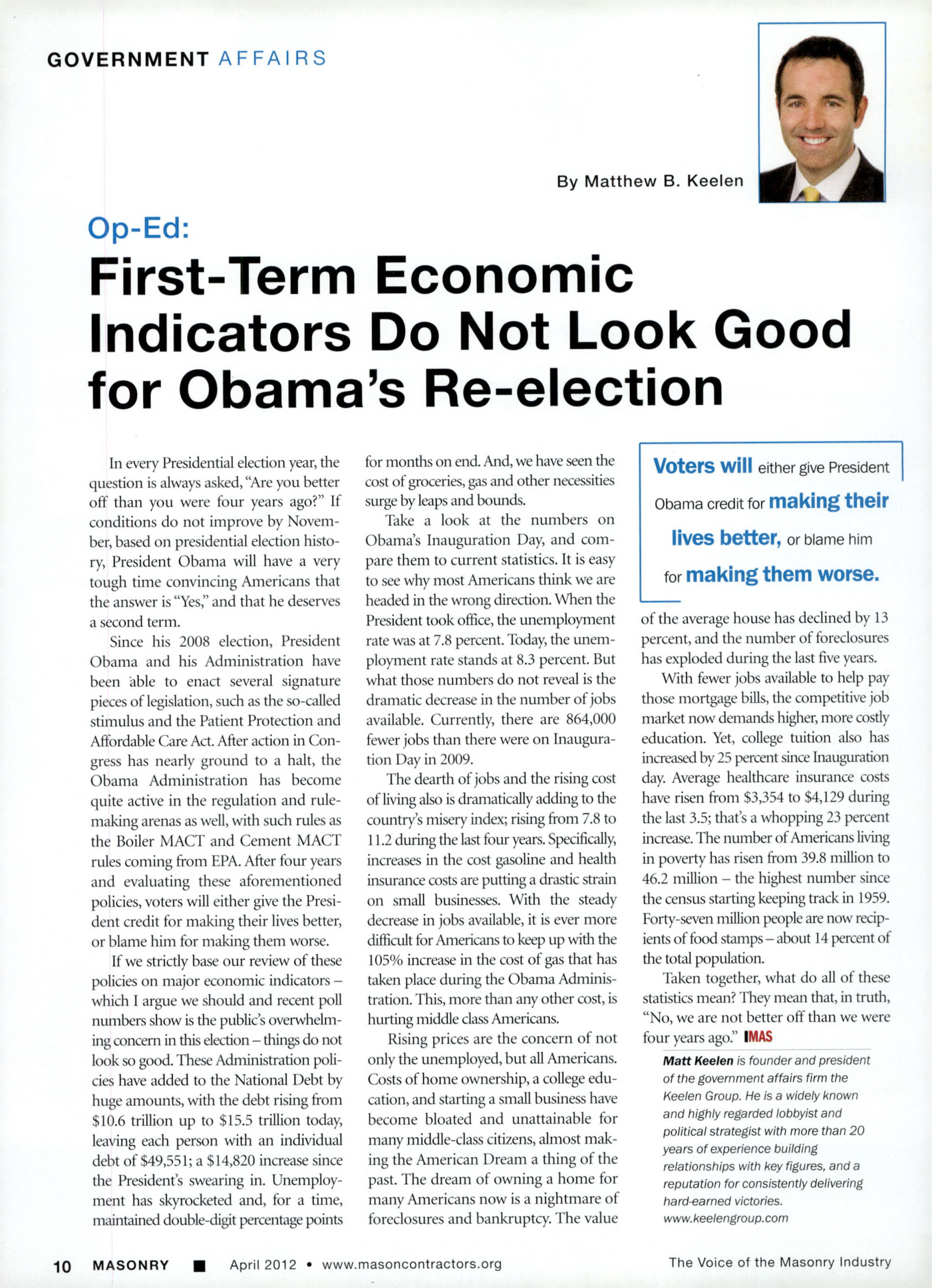 Masonry Magazine April 2012 Page. 12