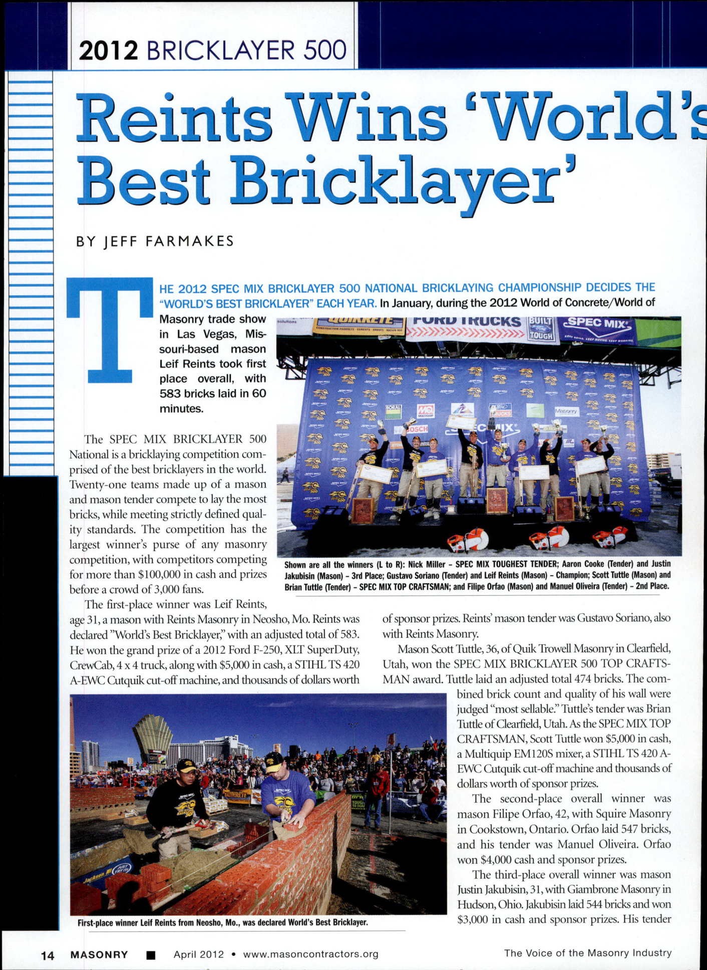 Masonry Magazine April 2012 Page. 16