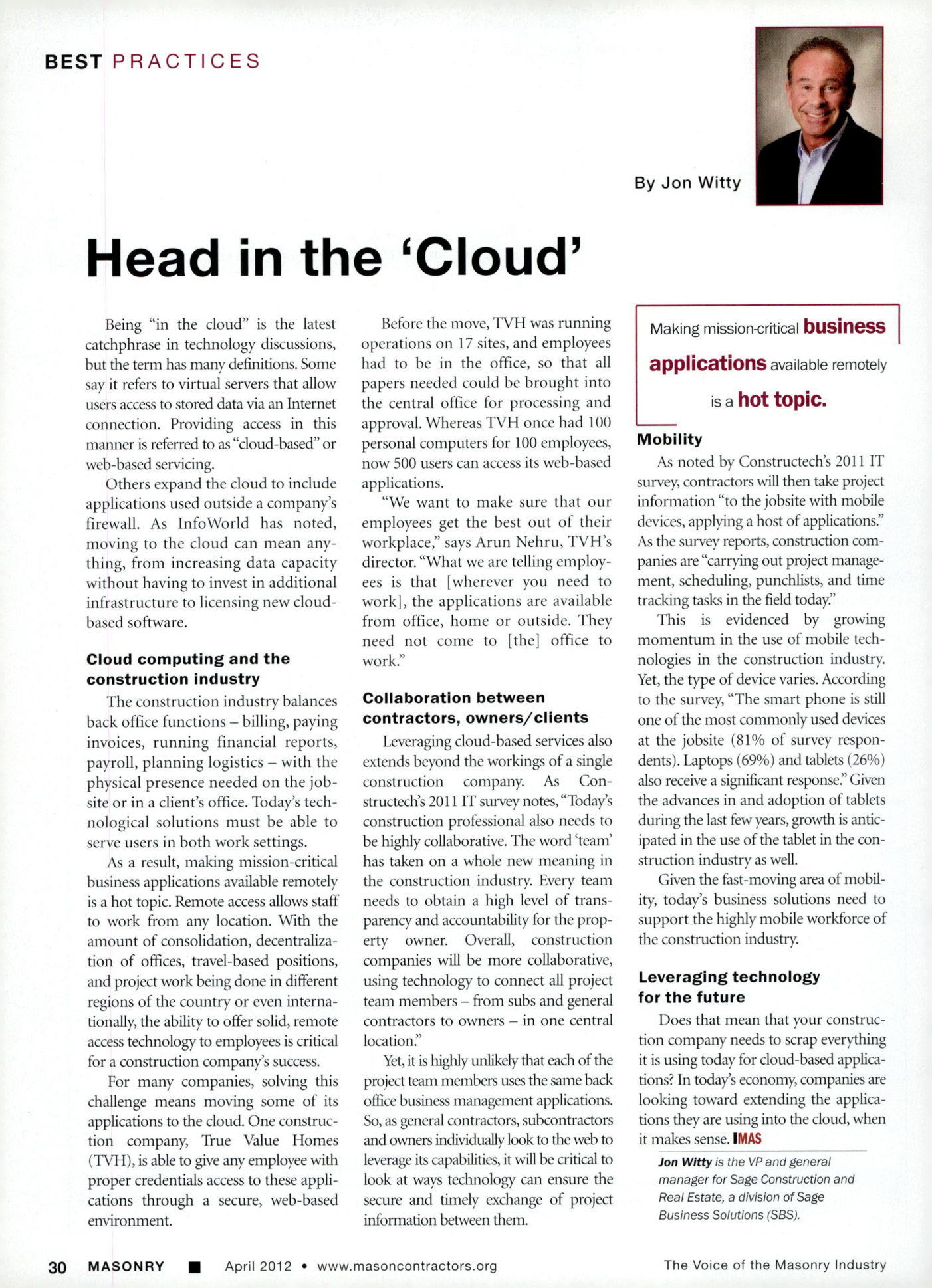 Masonry Magazine April 2012 Page. 32