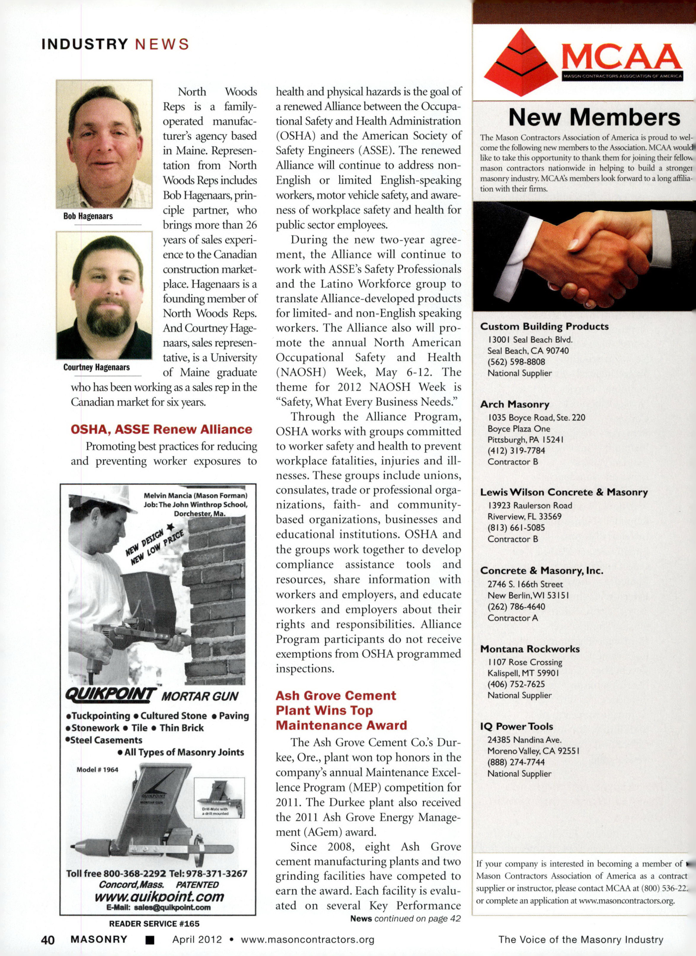 Masonry Magazine April 2012 Page. 42