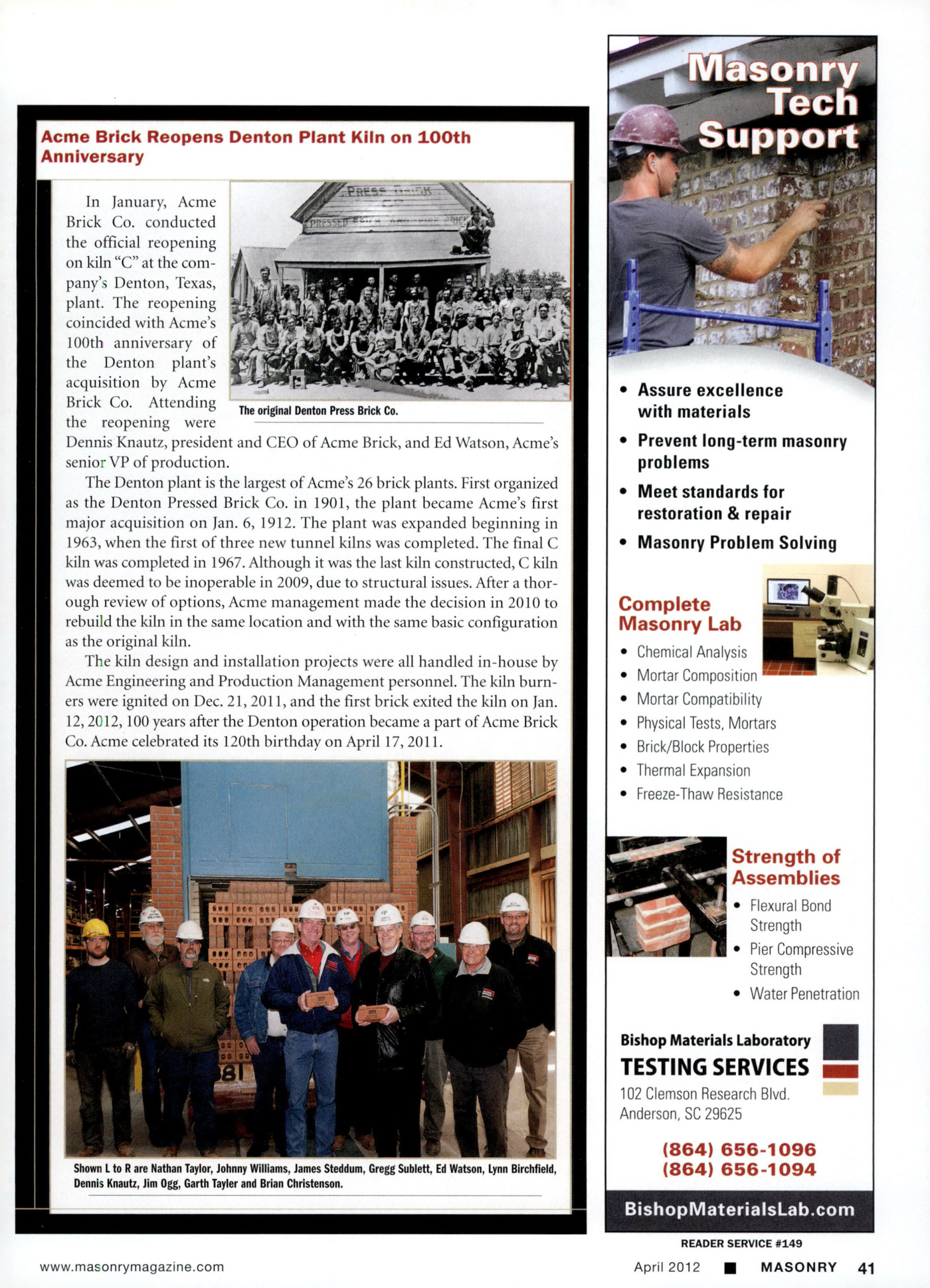 Masonry Magazine April 2012 Page. 43