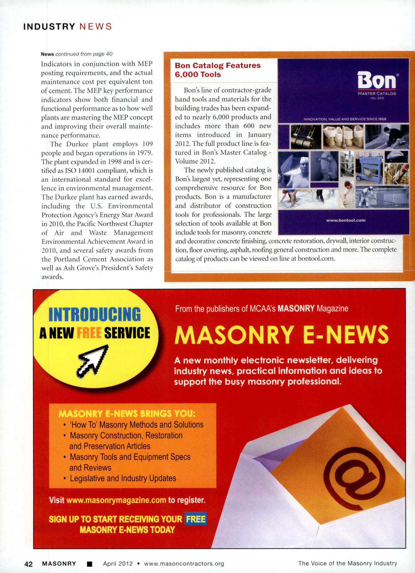 Masonry Magazine April 2012 Page. 44