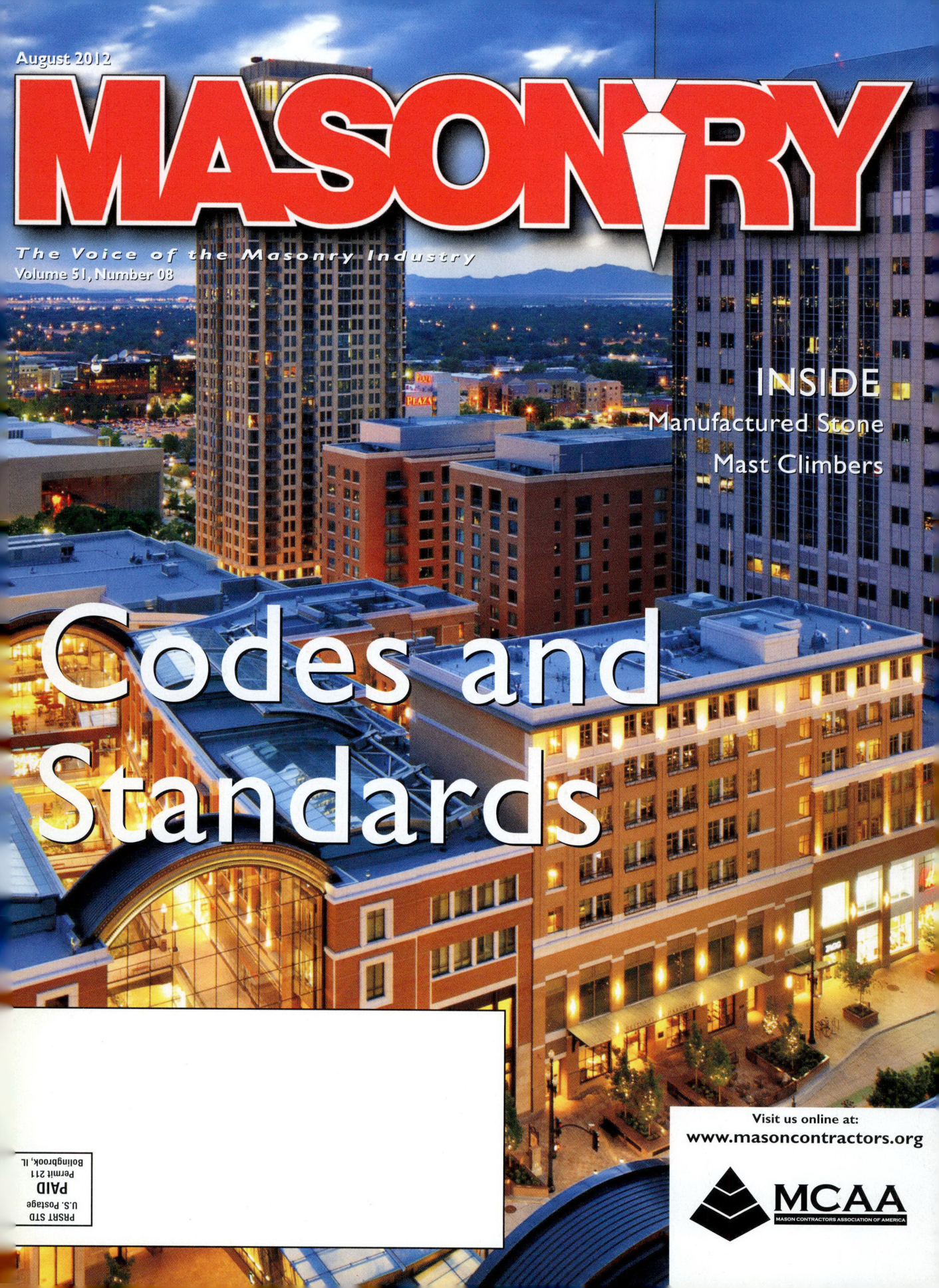 Masonry Magazine August 2012 Page. 1