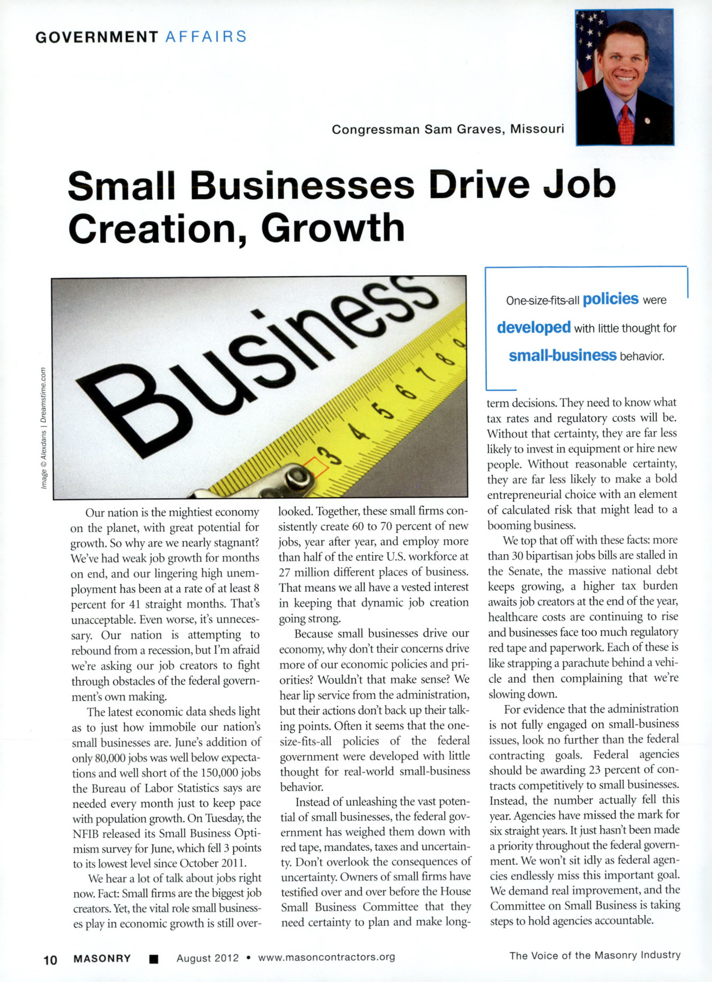 Masonry Magazine August 2012 Page. 12