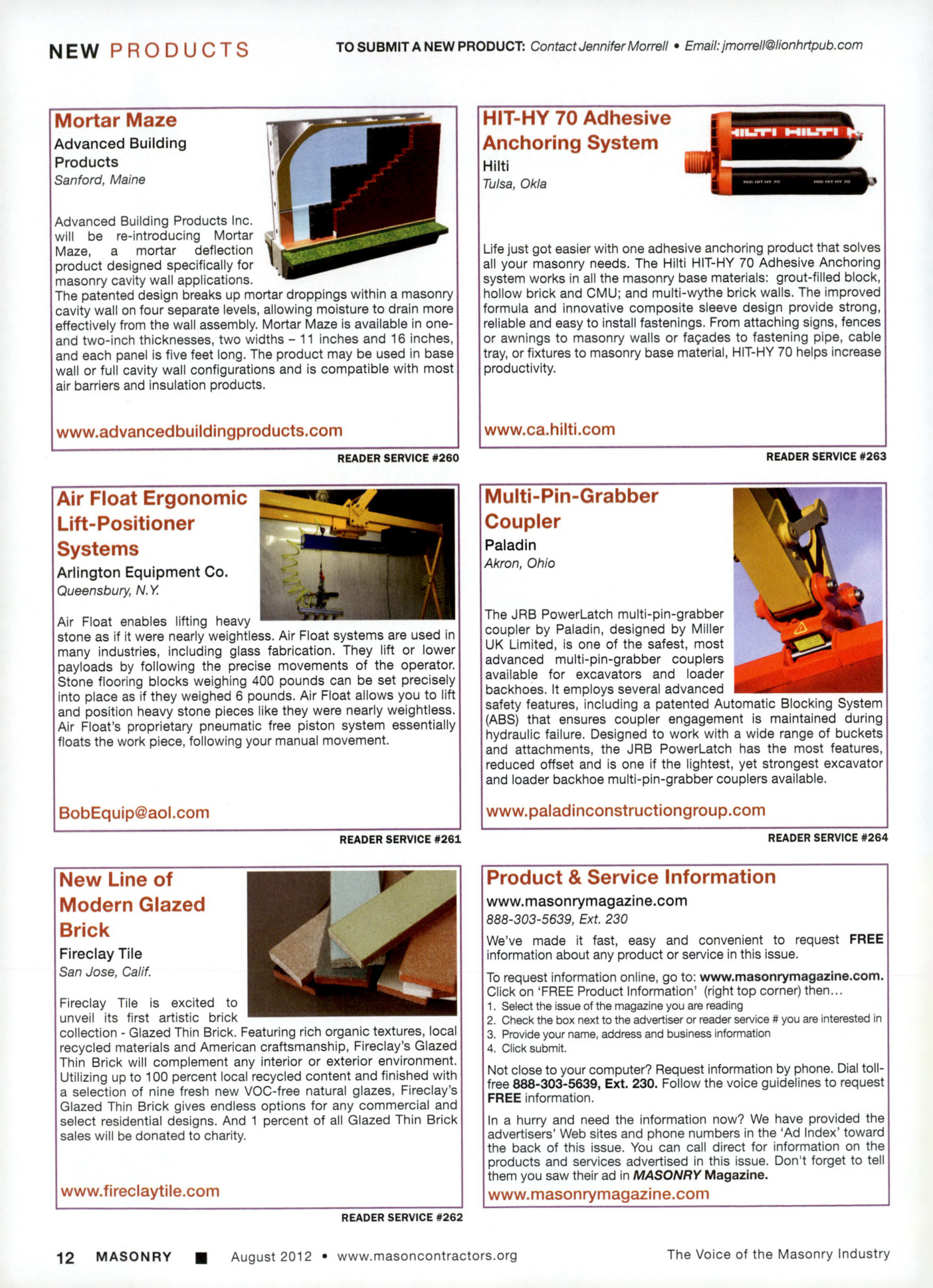 Masonry Magazine August 2012 Page. 14