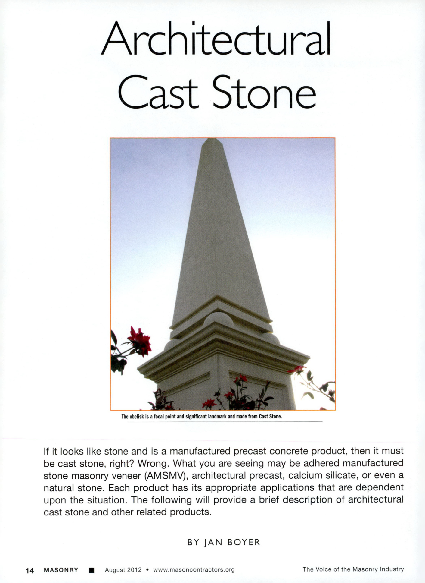 Masonry Magazine August 2012 Page. 16