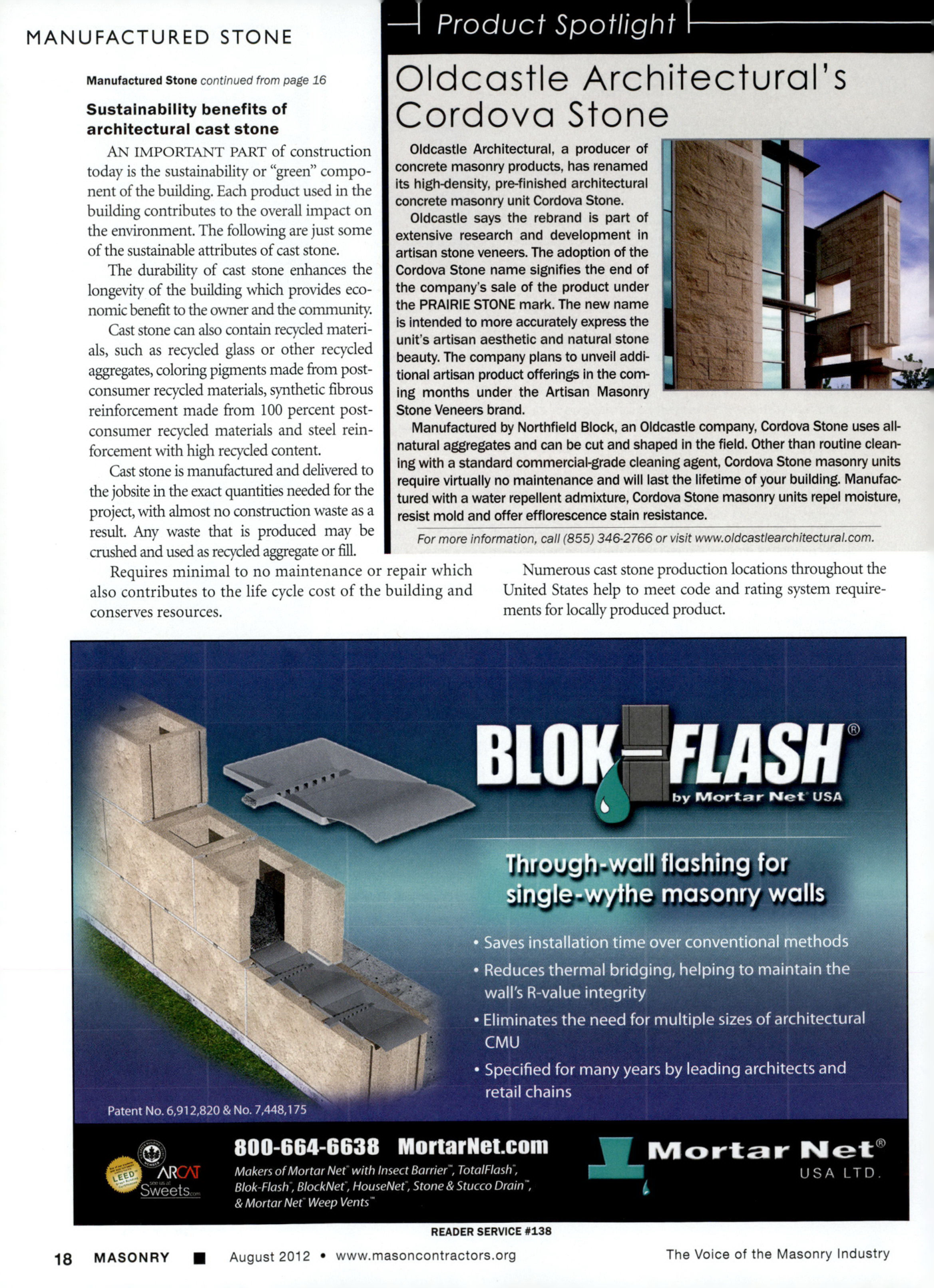 Masonry Magazine August 2012 Page. 20