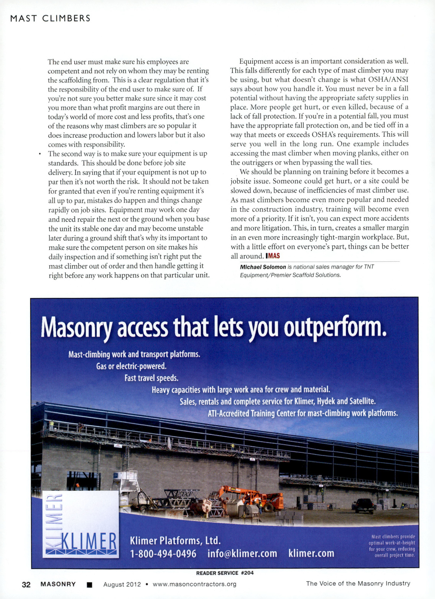 Masonry Magazine August 2012 Page. 34