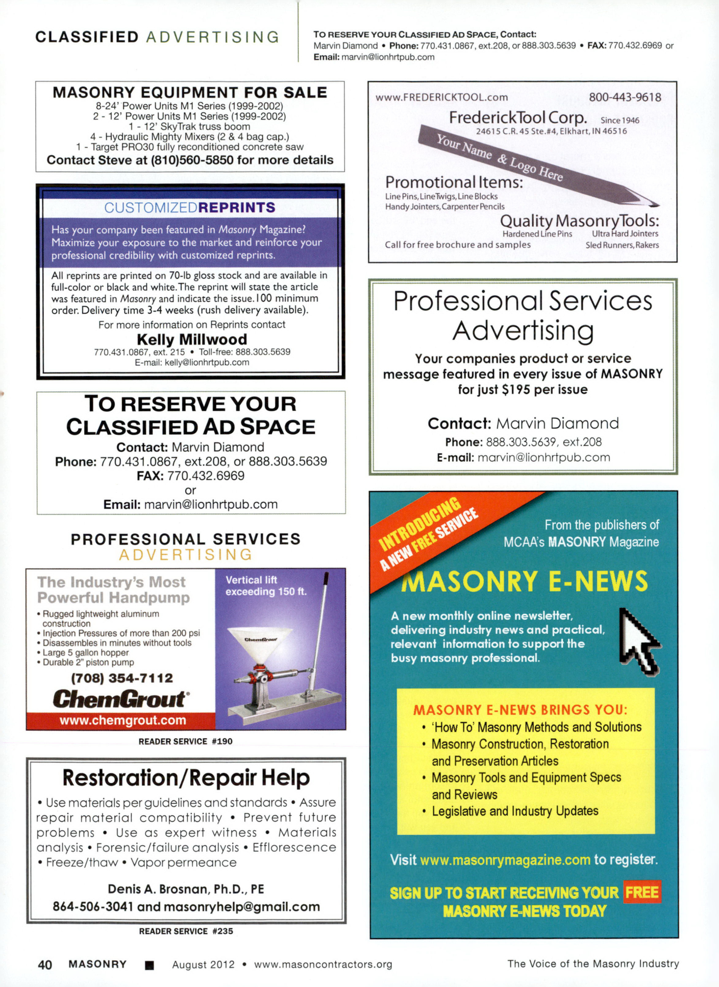 Masonry Magazine August 2012 Page. 42