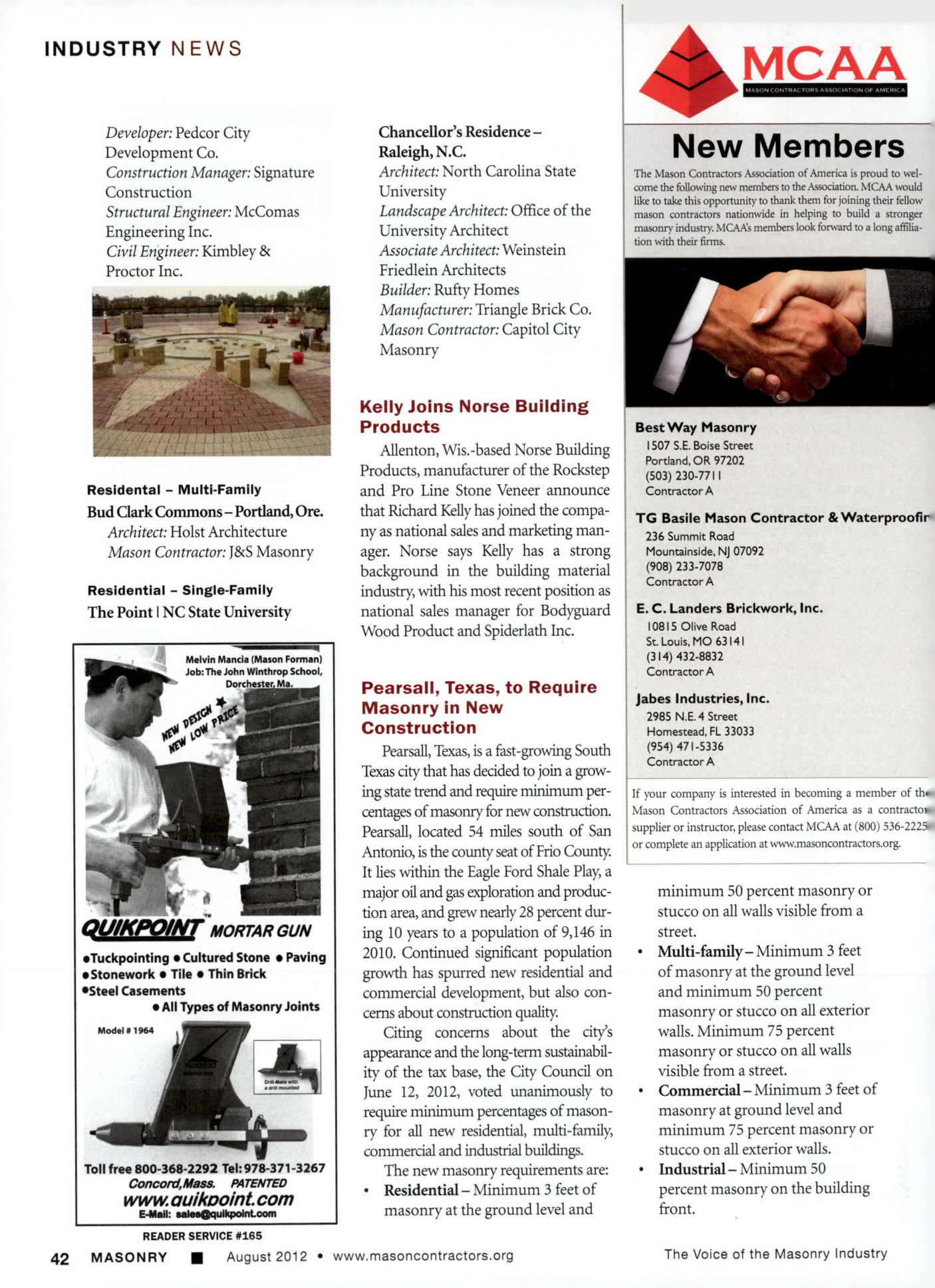Masonry Magazine August 2012 Page. 44
