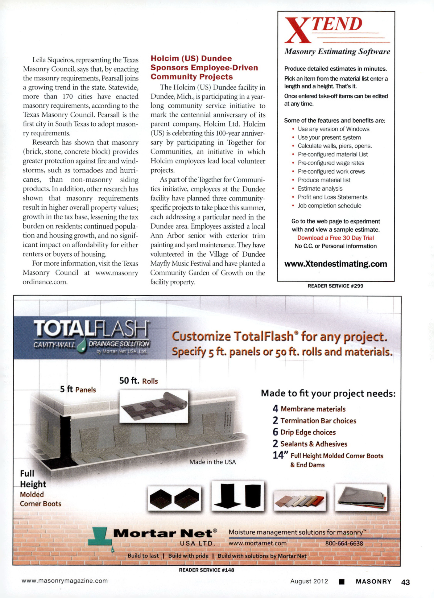 Masonry Magazine August 2012 Page. 45