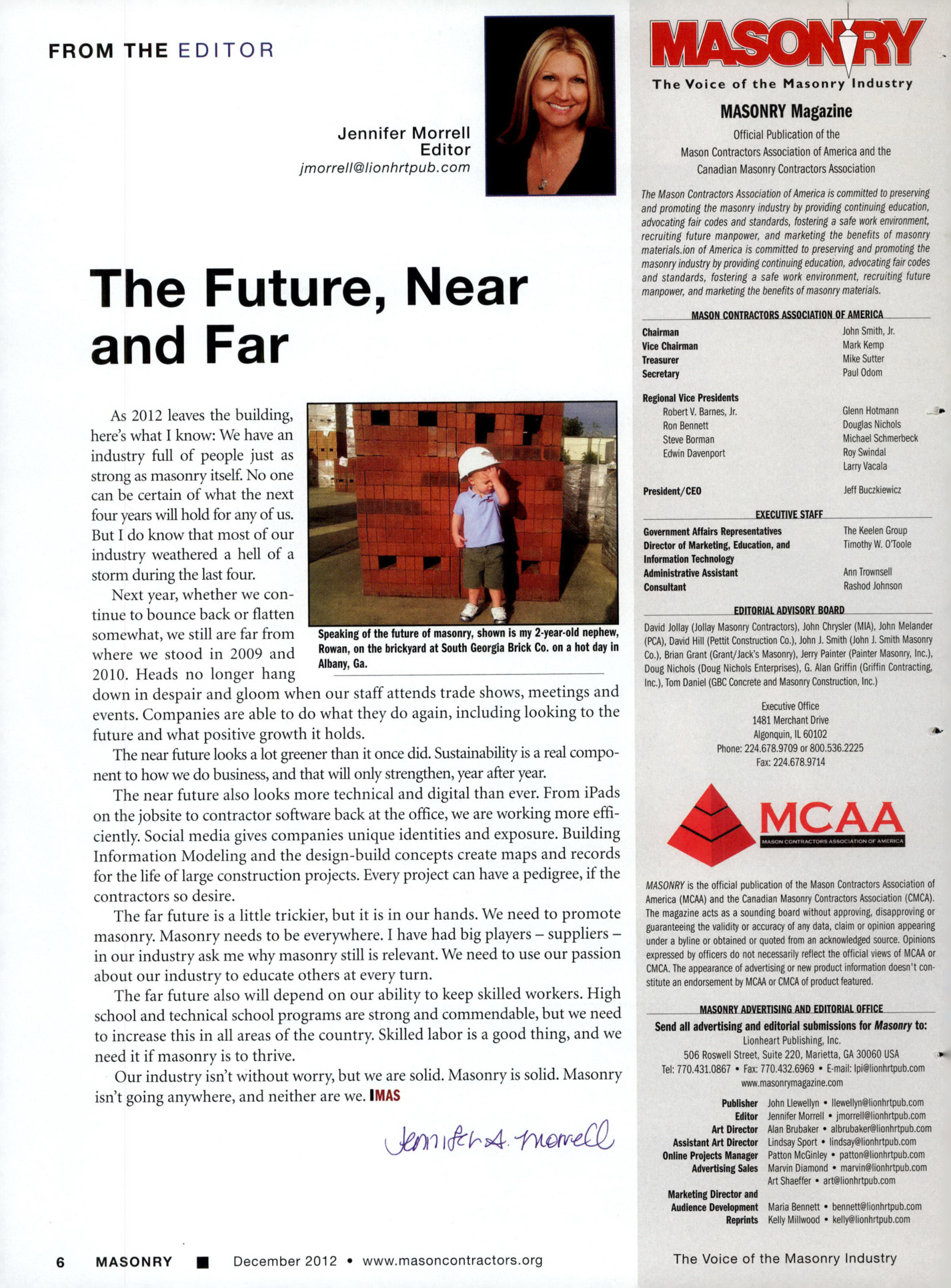 Masonry Magazine December 2012 Page. 8