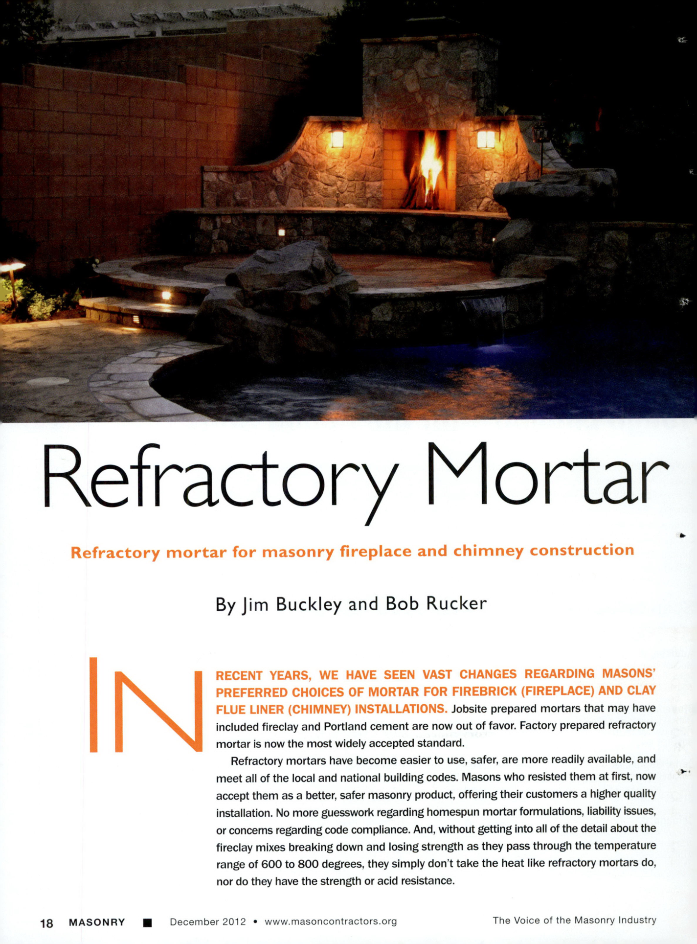 Masonry Magazine December 2012 Page. 20