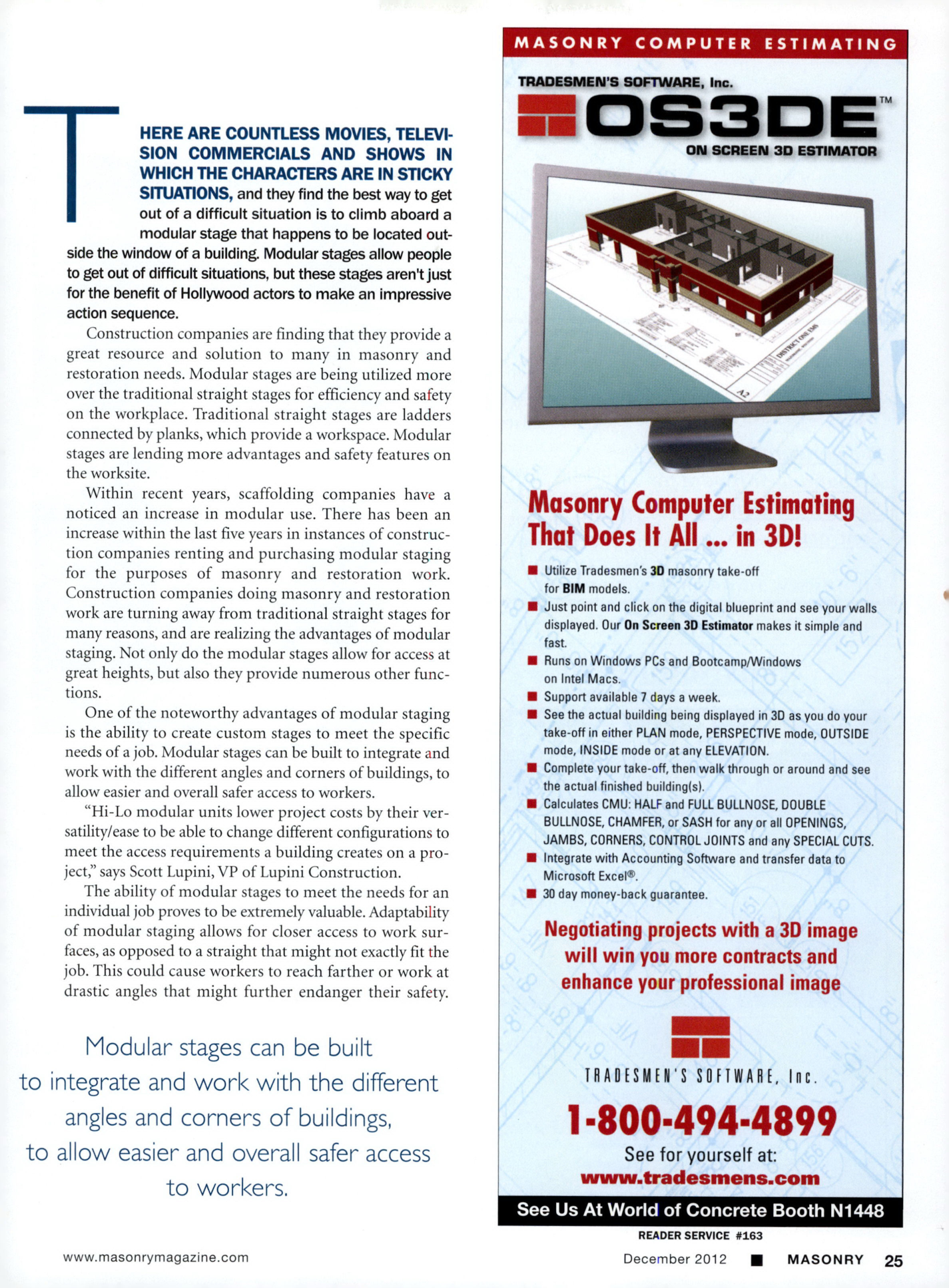 Masonry Magazine December 2012 Page. 27