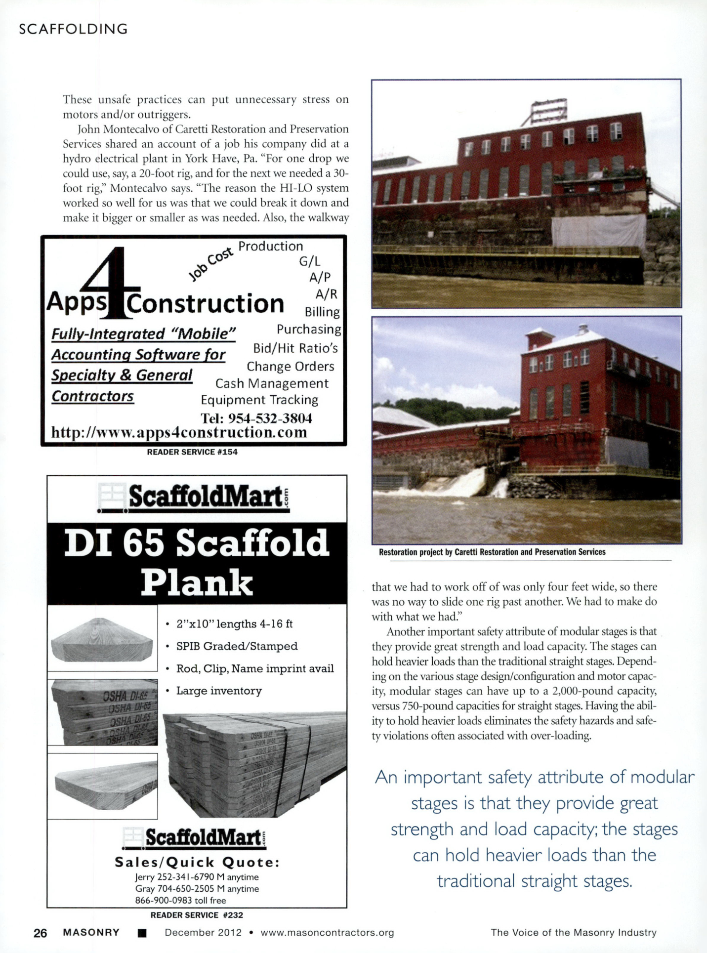 Masonry Magazine December 2012 Page. 28