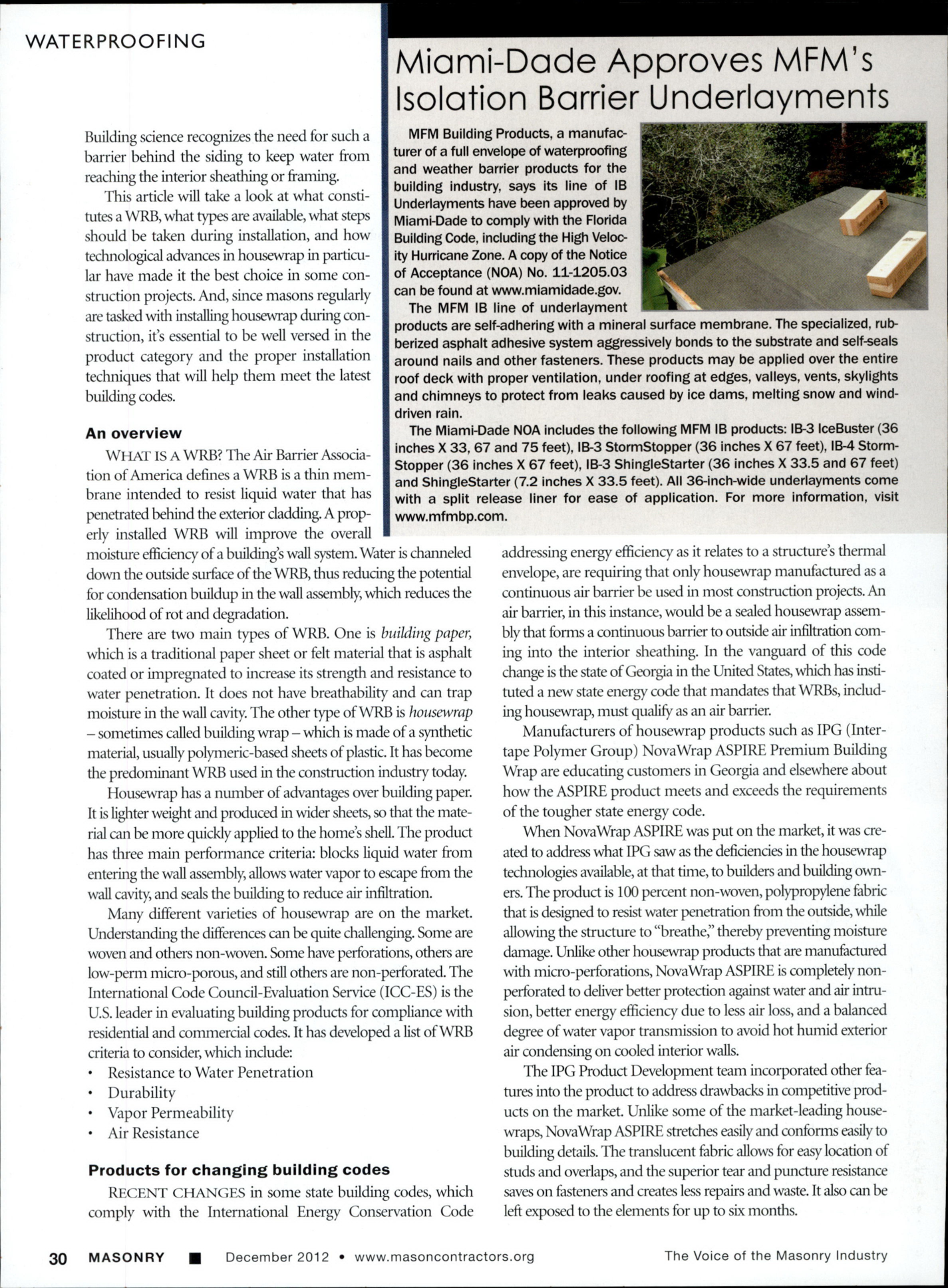Masonry Magazine December 2012 Page. 32