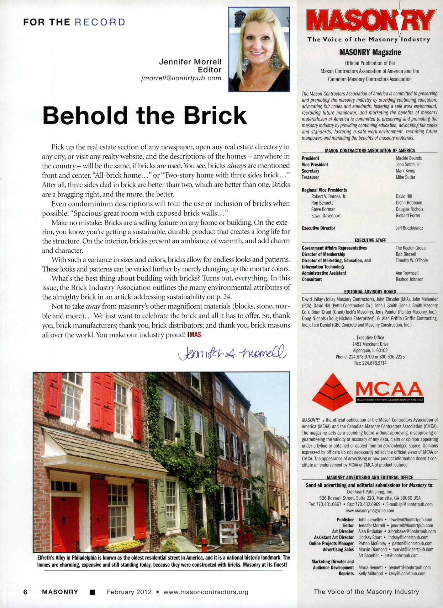 Masonry Magazine February 2012 Page. 8