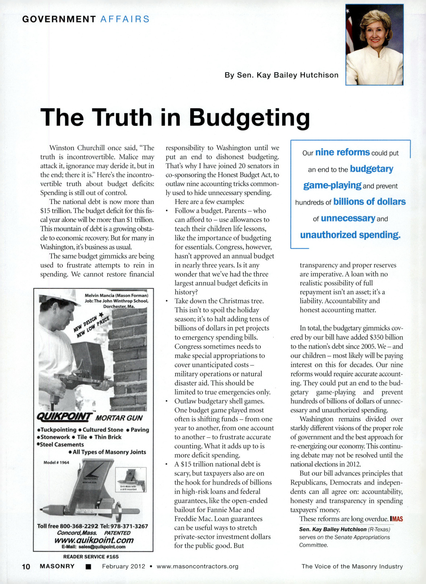 Masonry Magazine February 2012 Page. 20