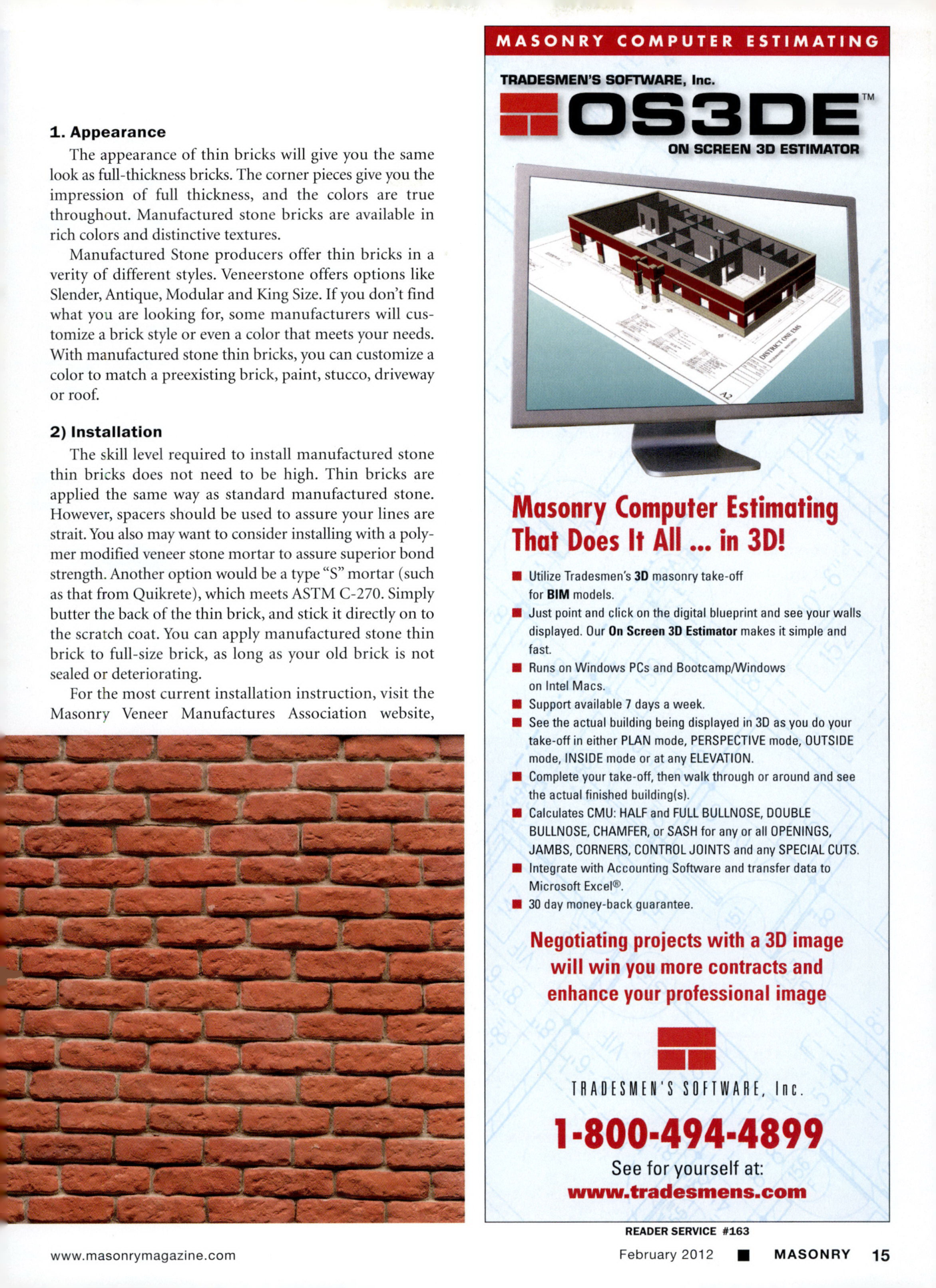 Masonry Magazine February 2012 Page. 25