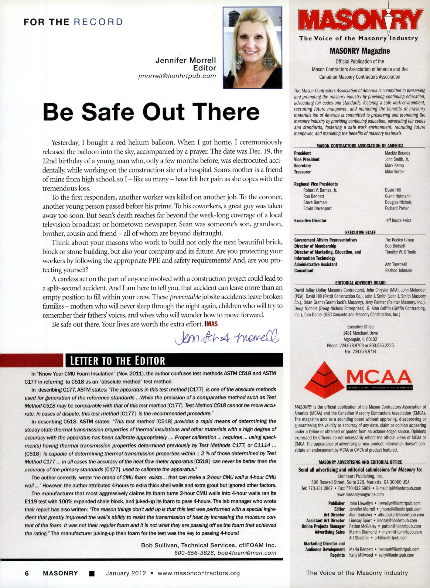 Masonry Magazine January 2012 Page. 8