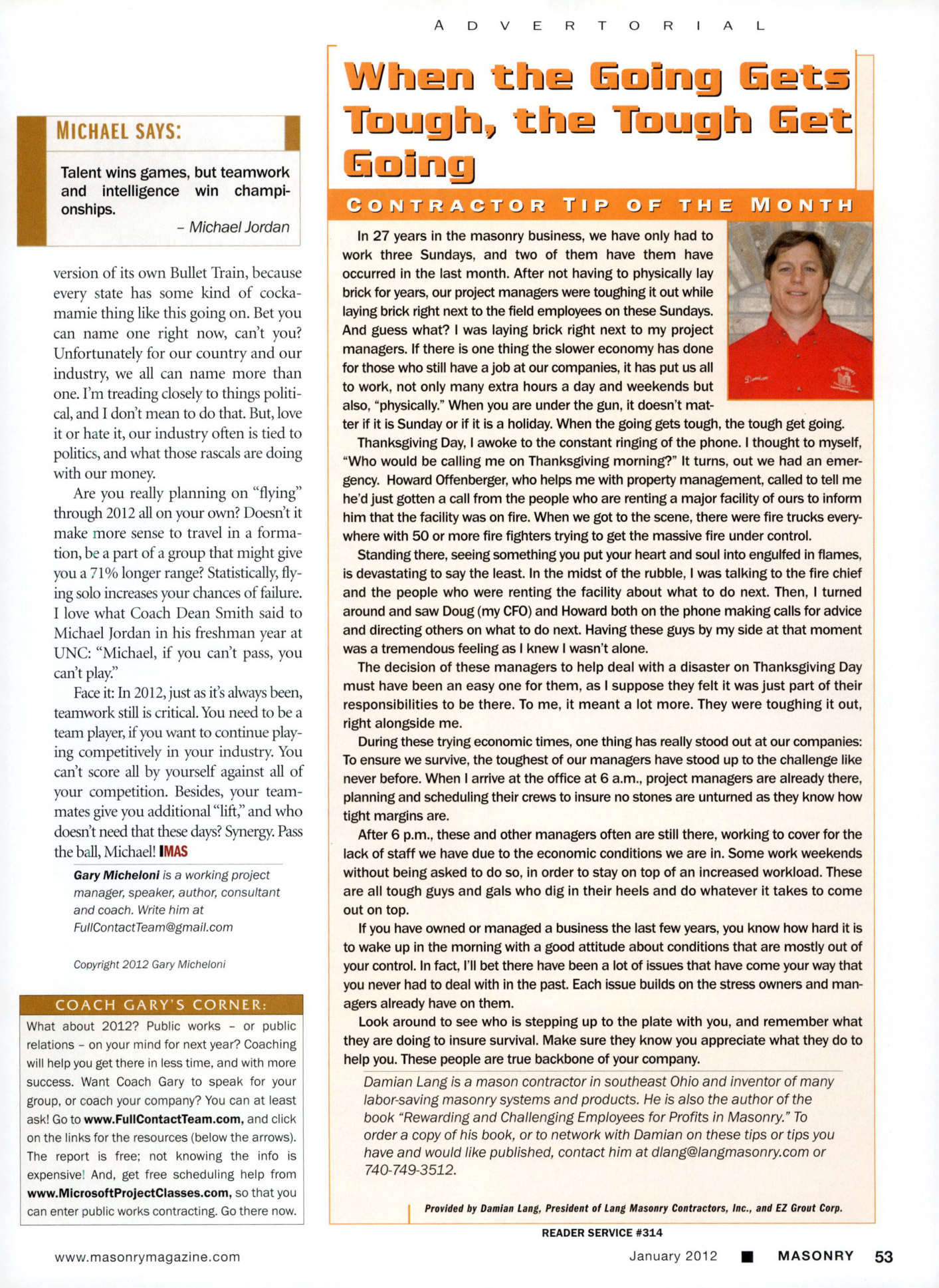 Masonry Magazine January 2012 Page. 55