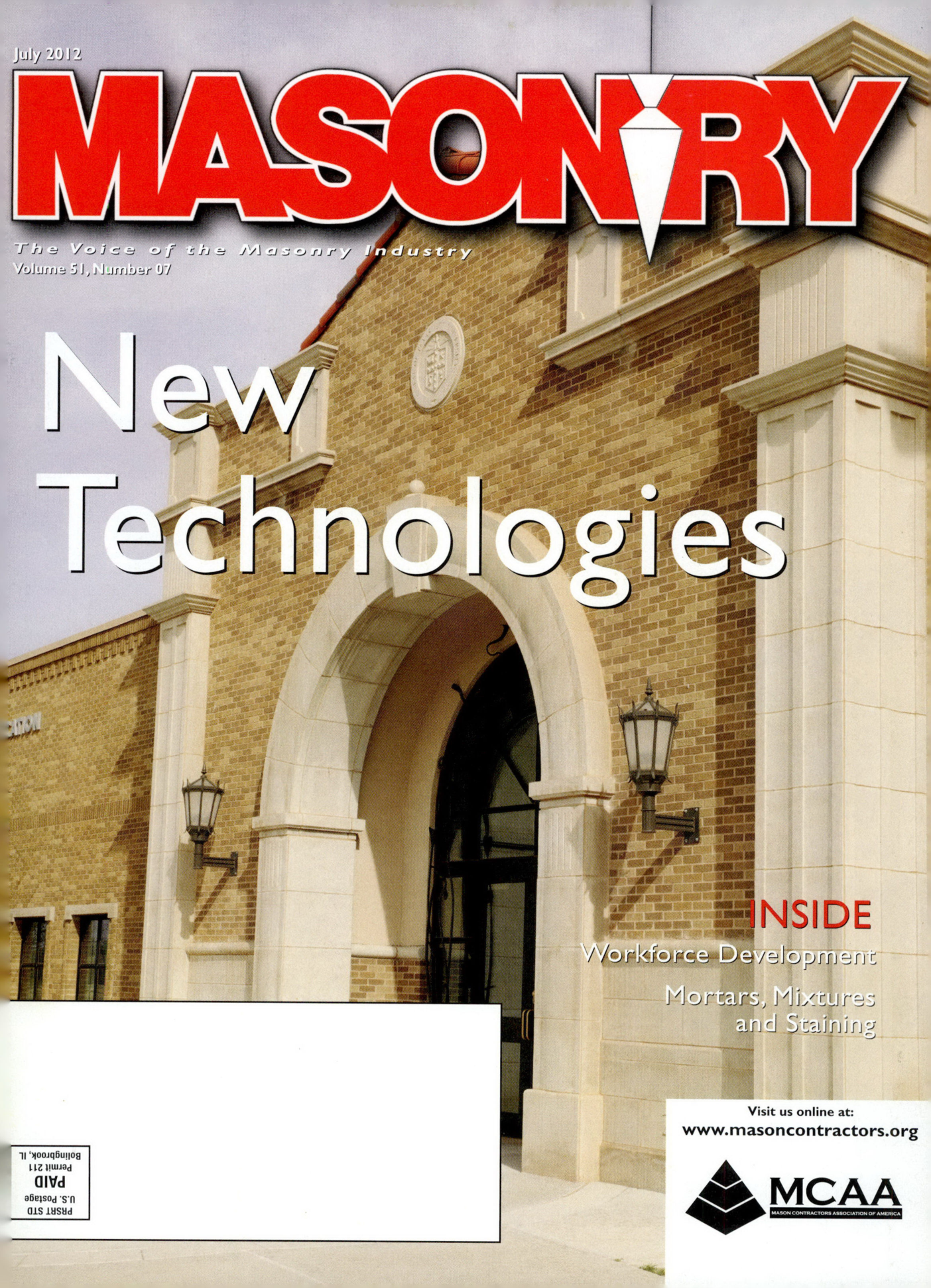 Masonry Magazine July 2012 Page. 1