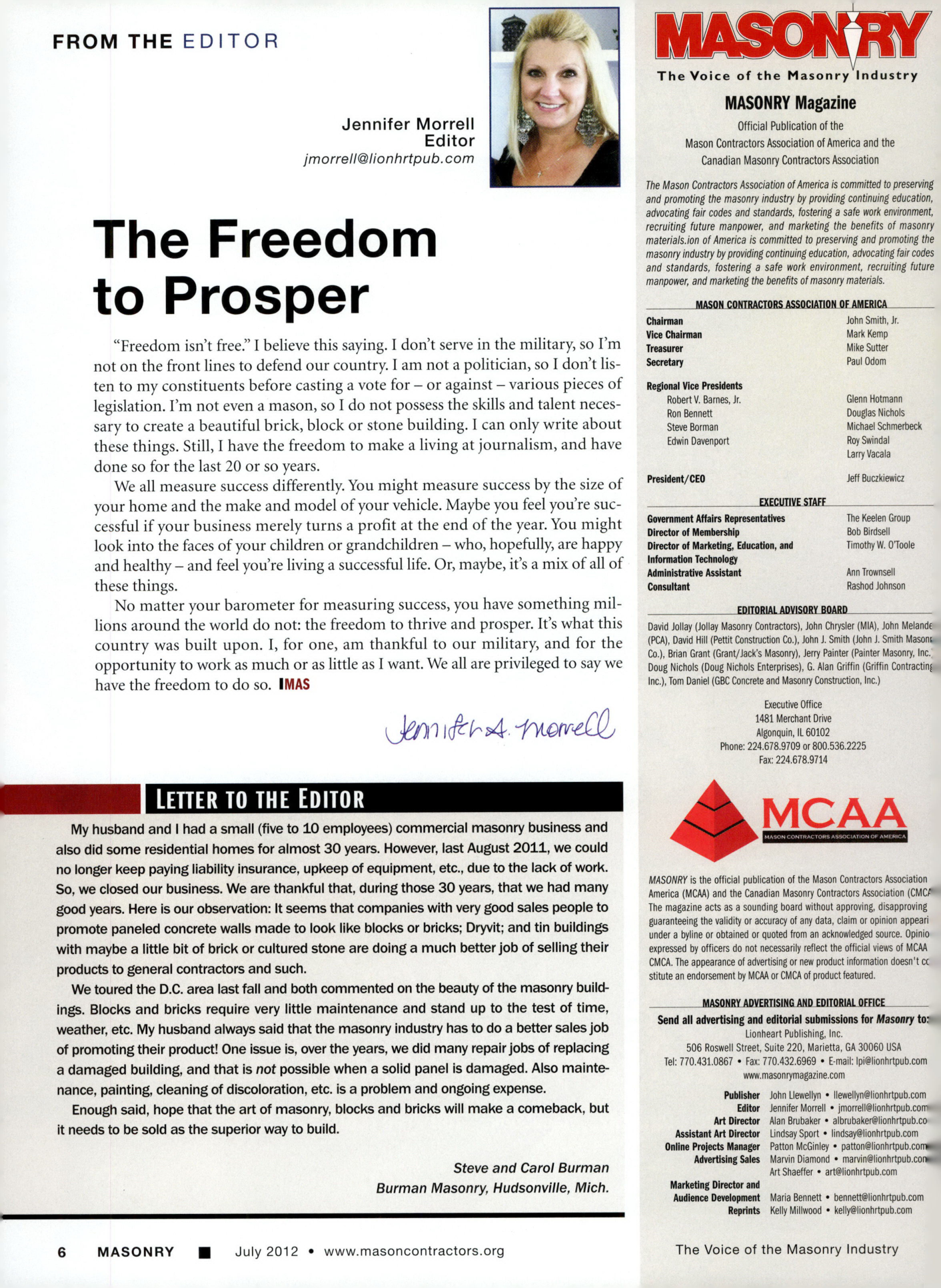 Masonry Magazine July 2012 Page. 8