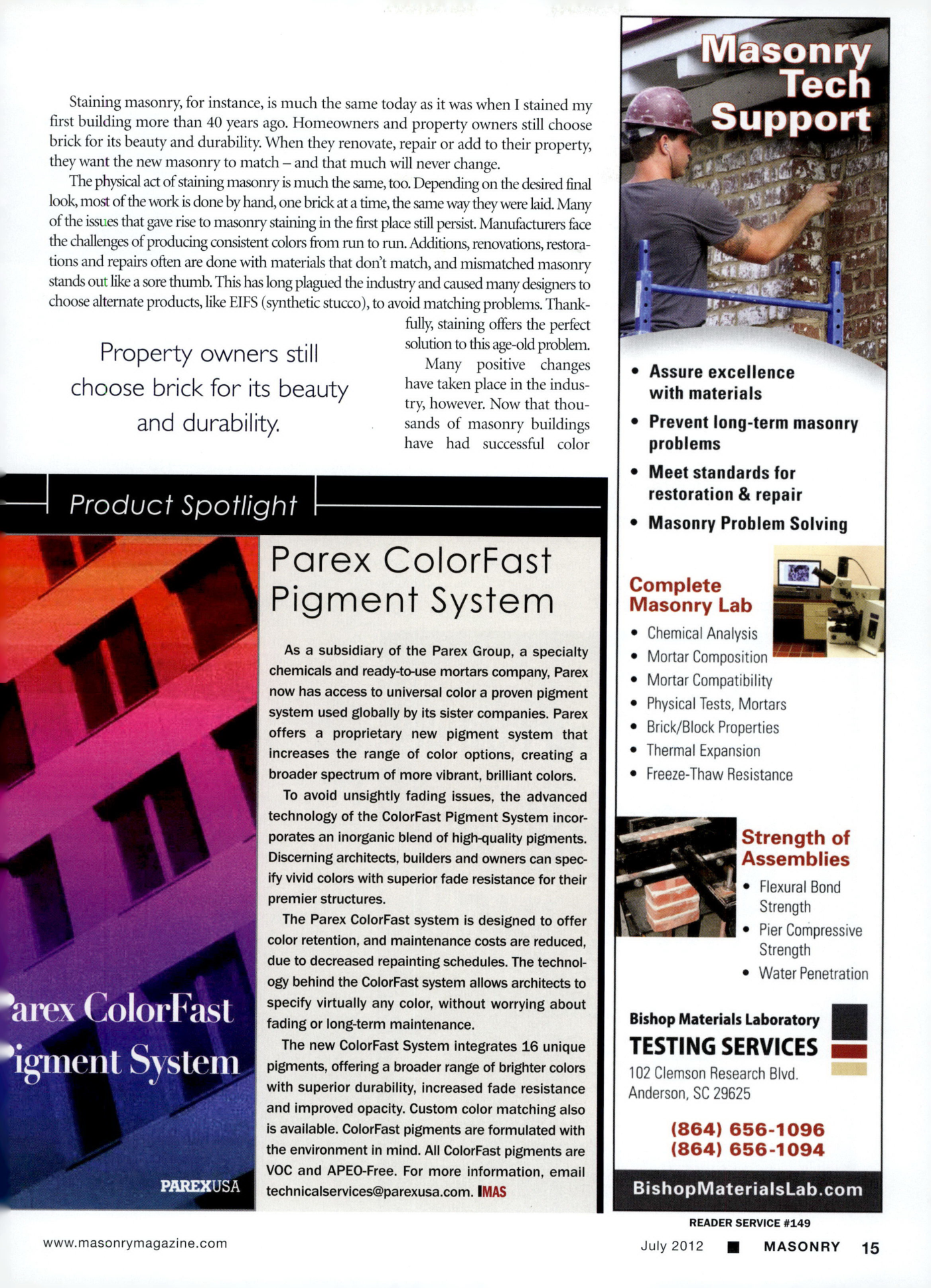 Masonry Magazine July 2012 Page. 17
