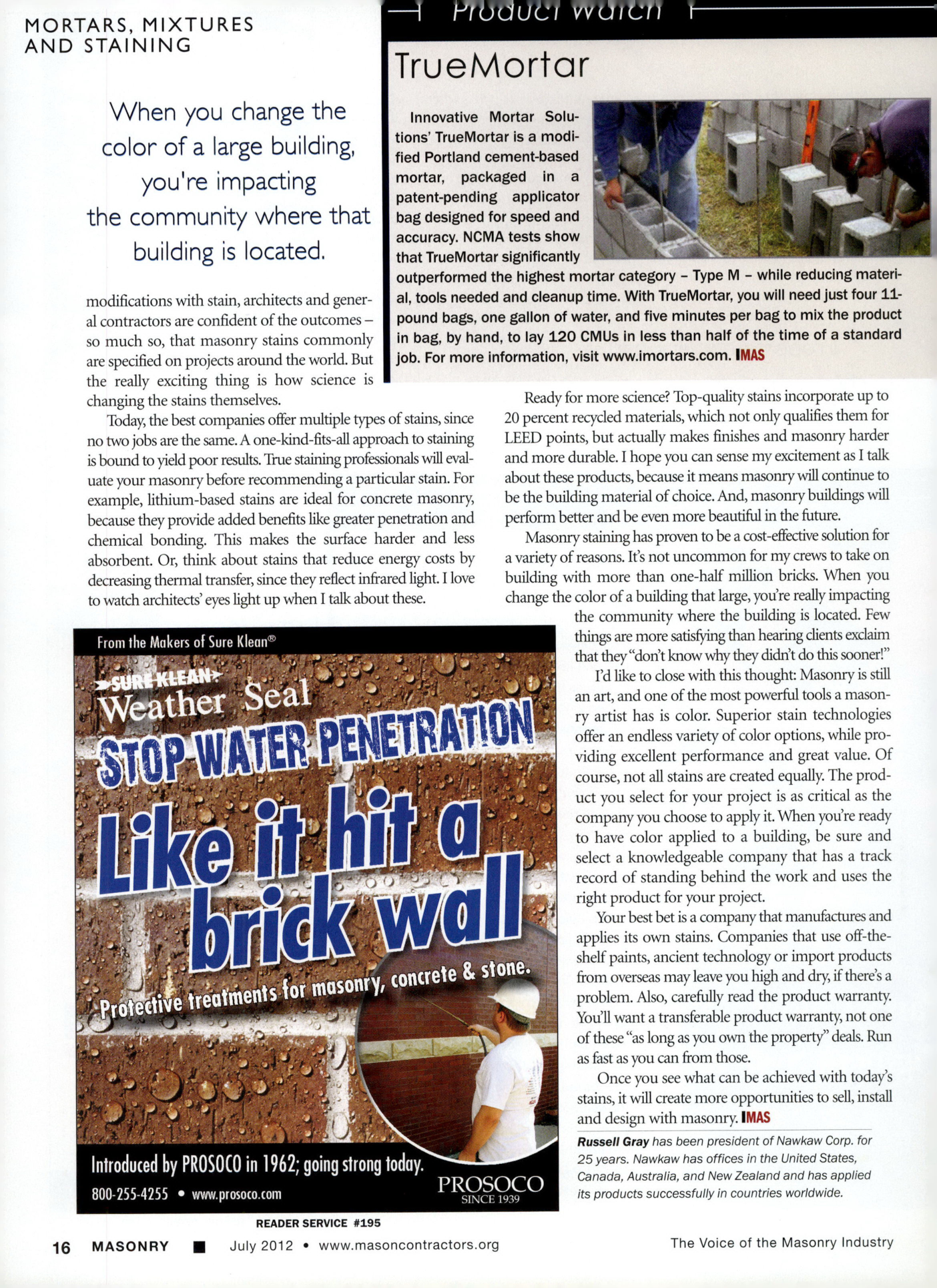 Masonry Magazine July 2012 Page. 18