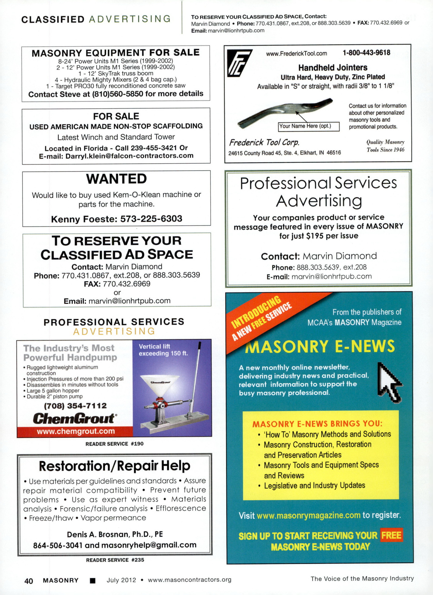 Masonry Magazine July 2012 Page. 42