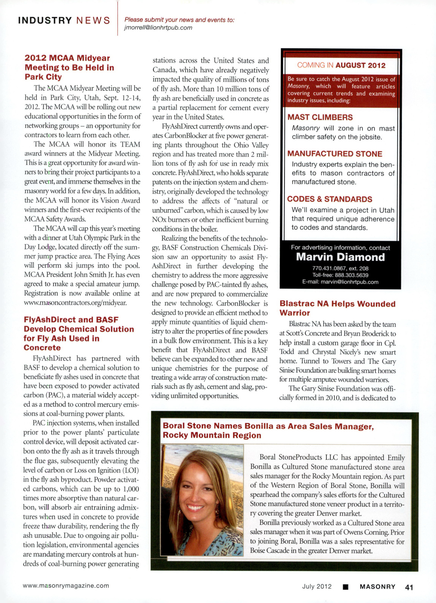Masonry Magazine July 2012 Page. 43