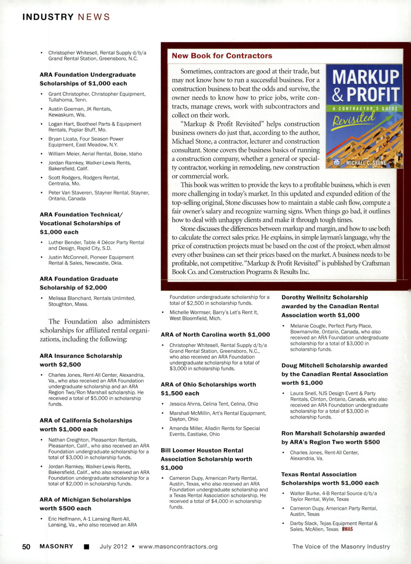 Masonry Magazine July 2012 Page. 52