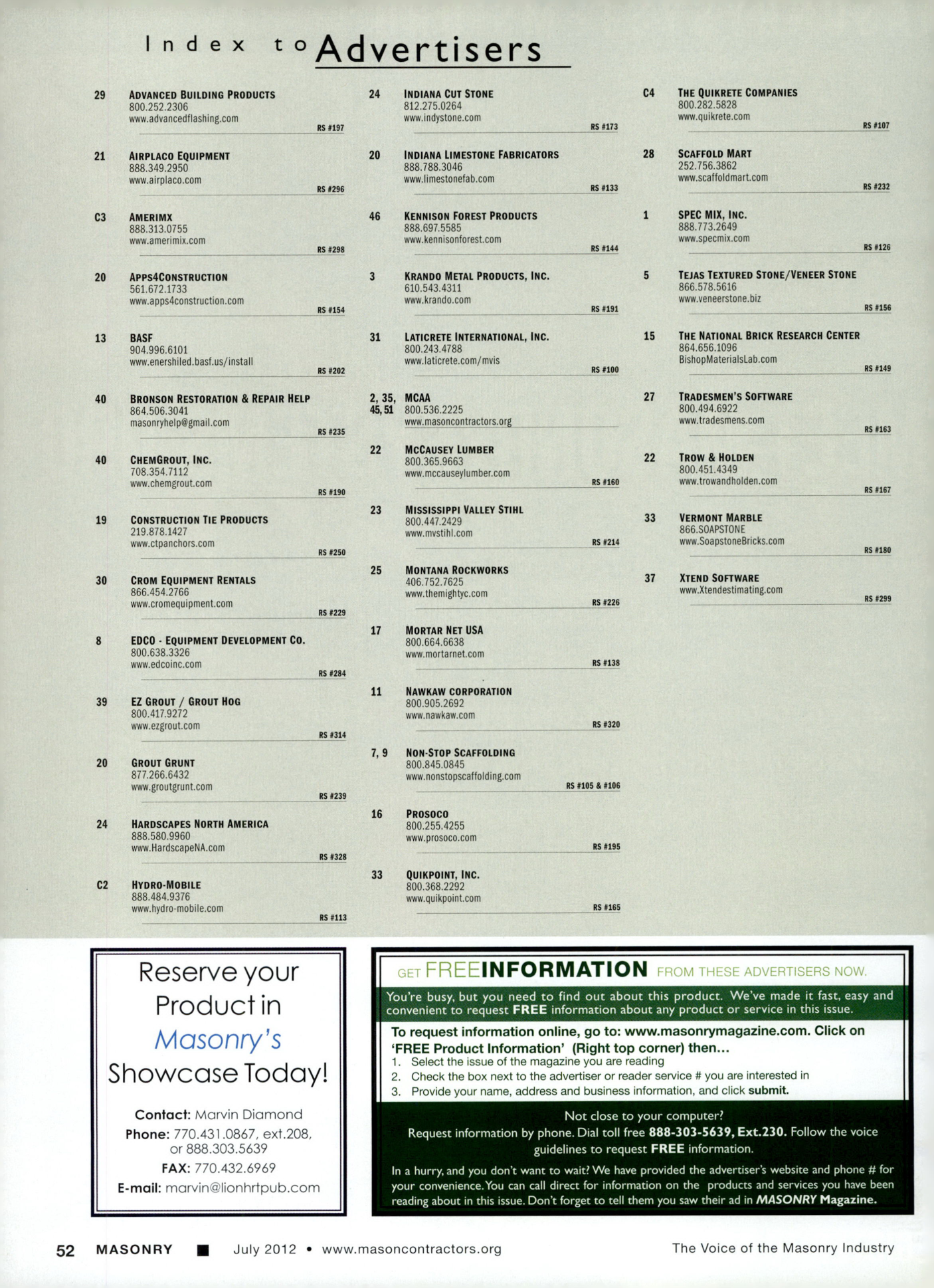 Masonry Magazine July 2012 Page. 54
