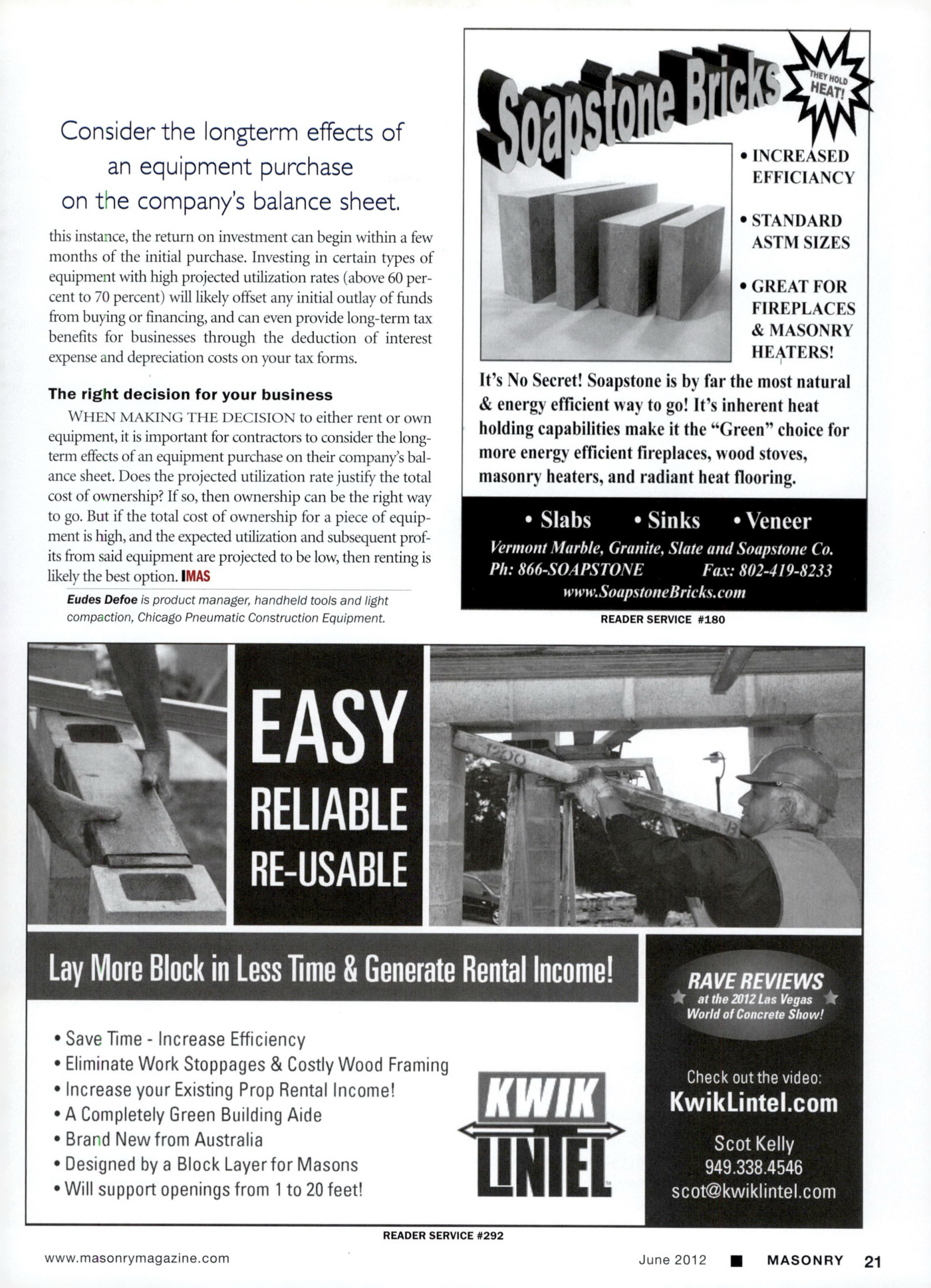 Masonry Magazine June 2012 Page. 23