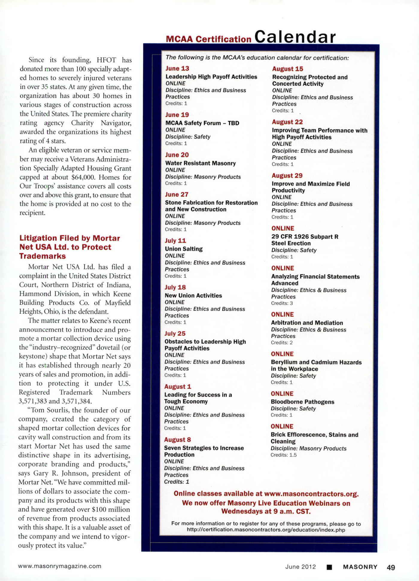 Masonry Magazine June 2012 Page. 51