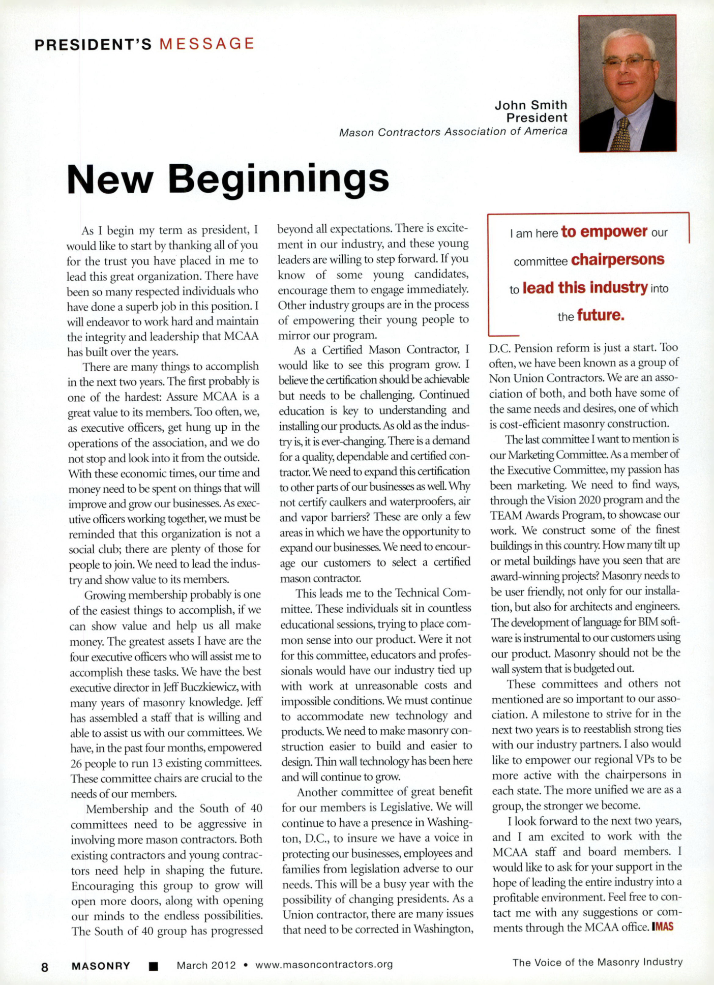 Masonry Magazine March 2012 Page. 10