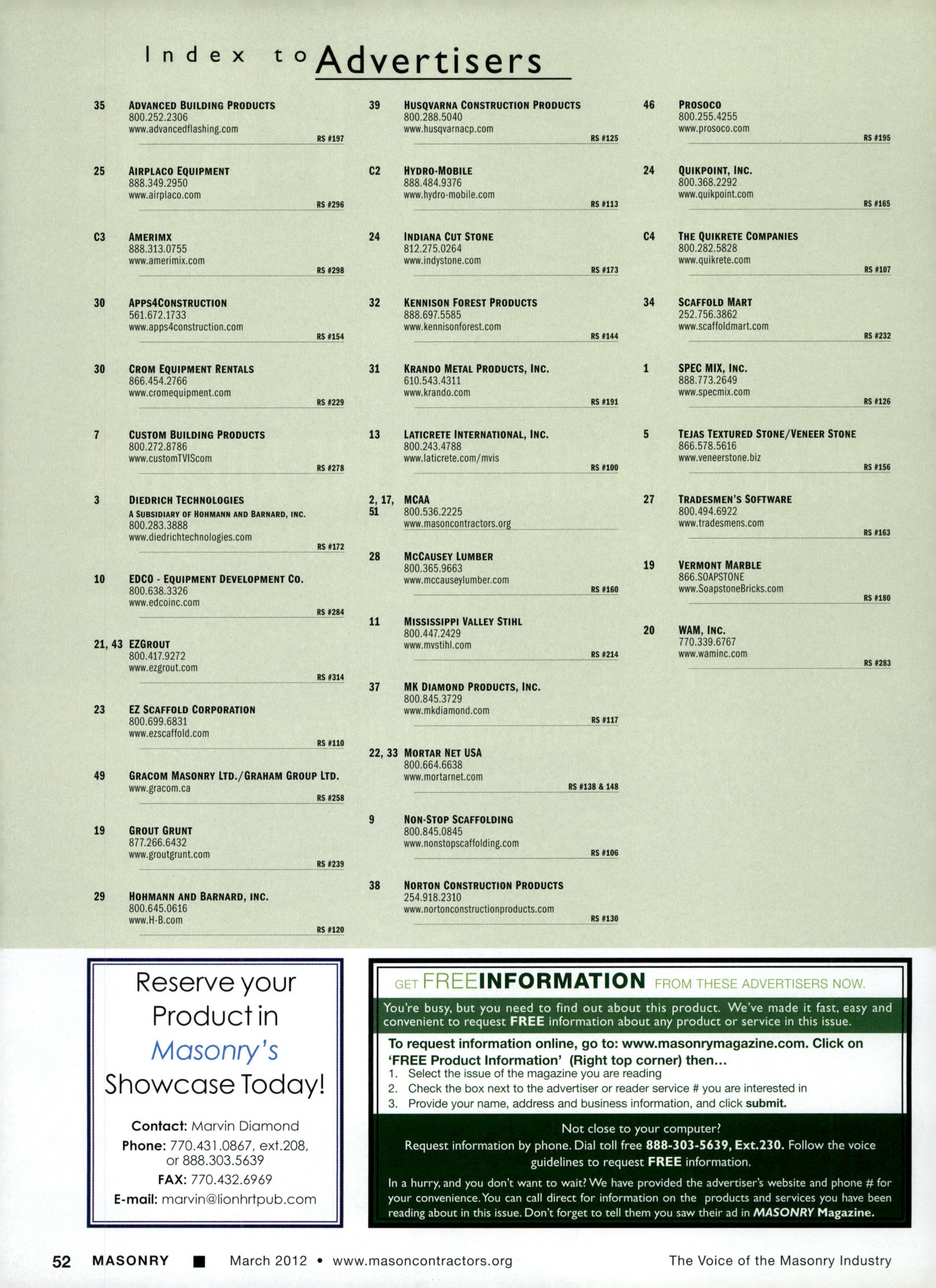 Masonry Magazine March 2012 Page. 54