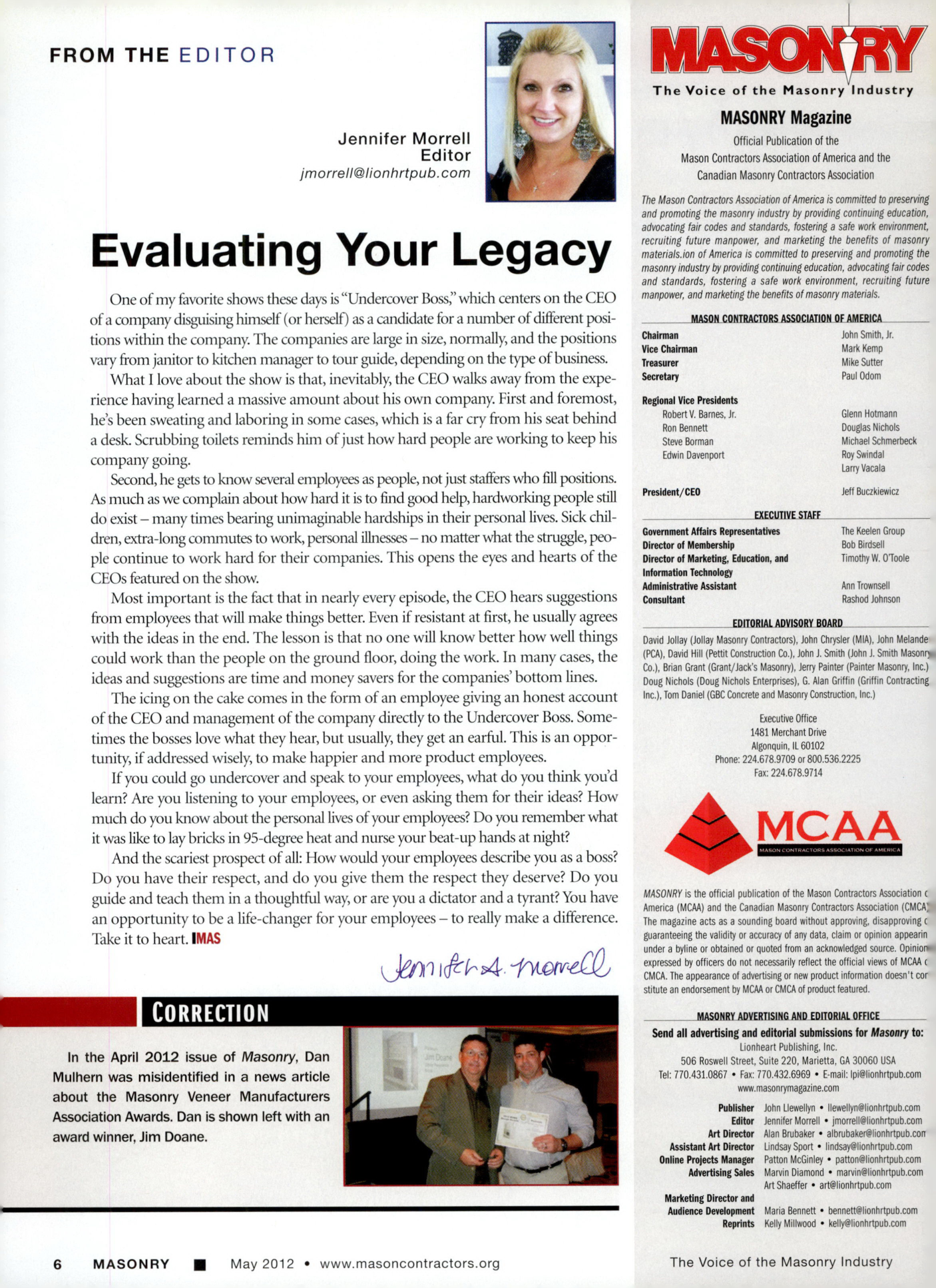 Masonry Magazine May 2012 Page. 8