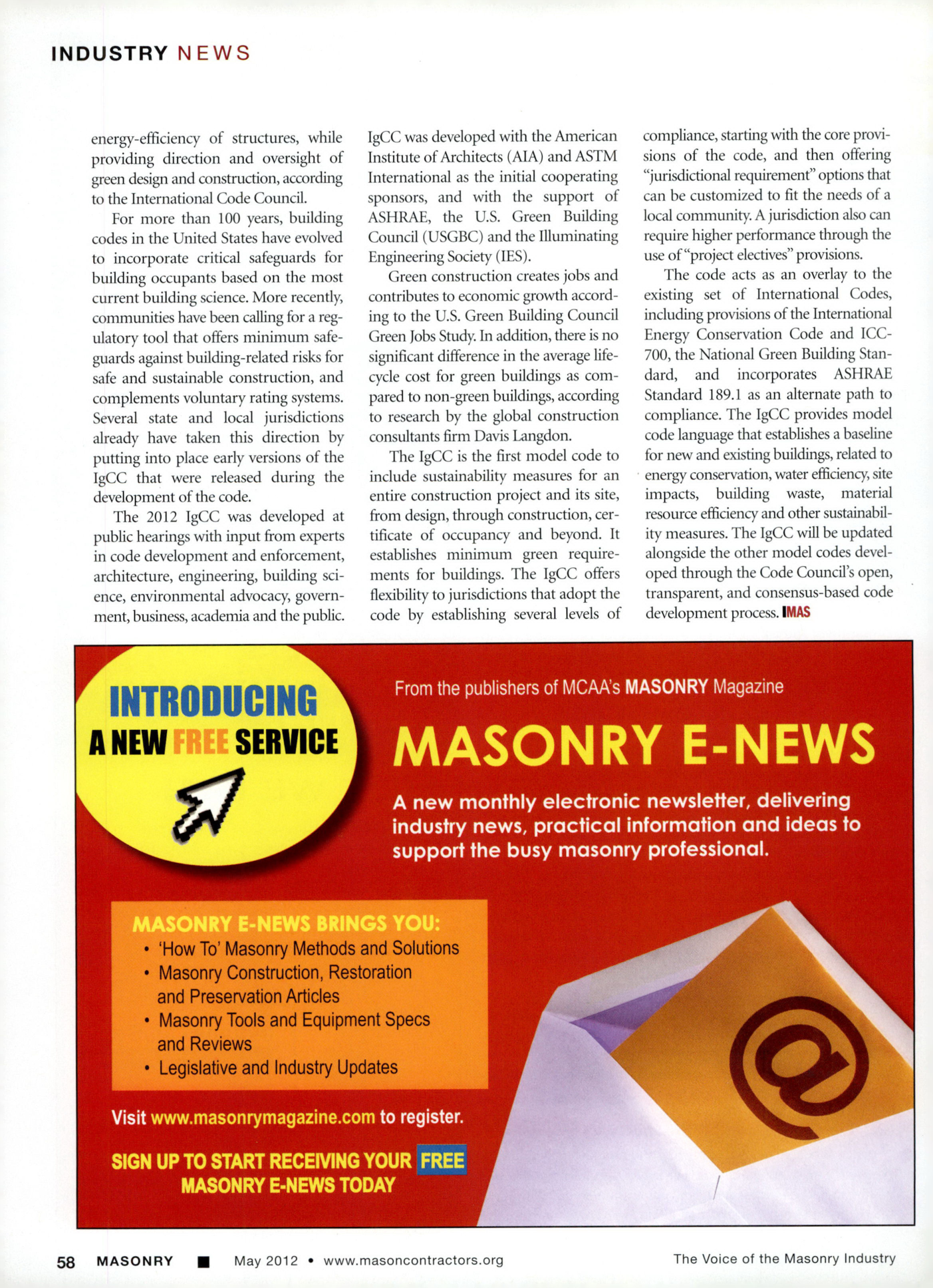 Masonry Magazine May 2012 Page. 60