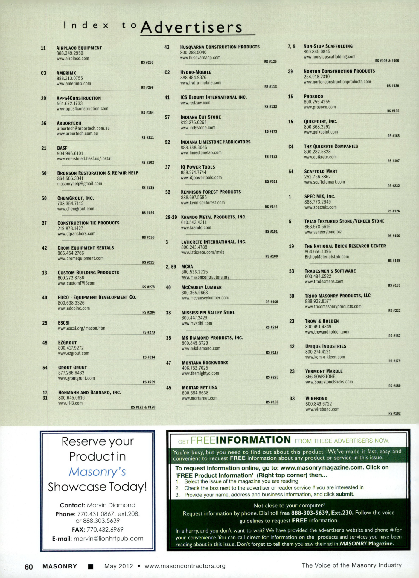 Masonry Magazine May 2012 Page. 62