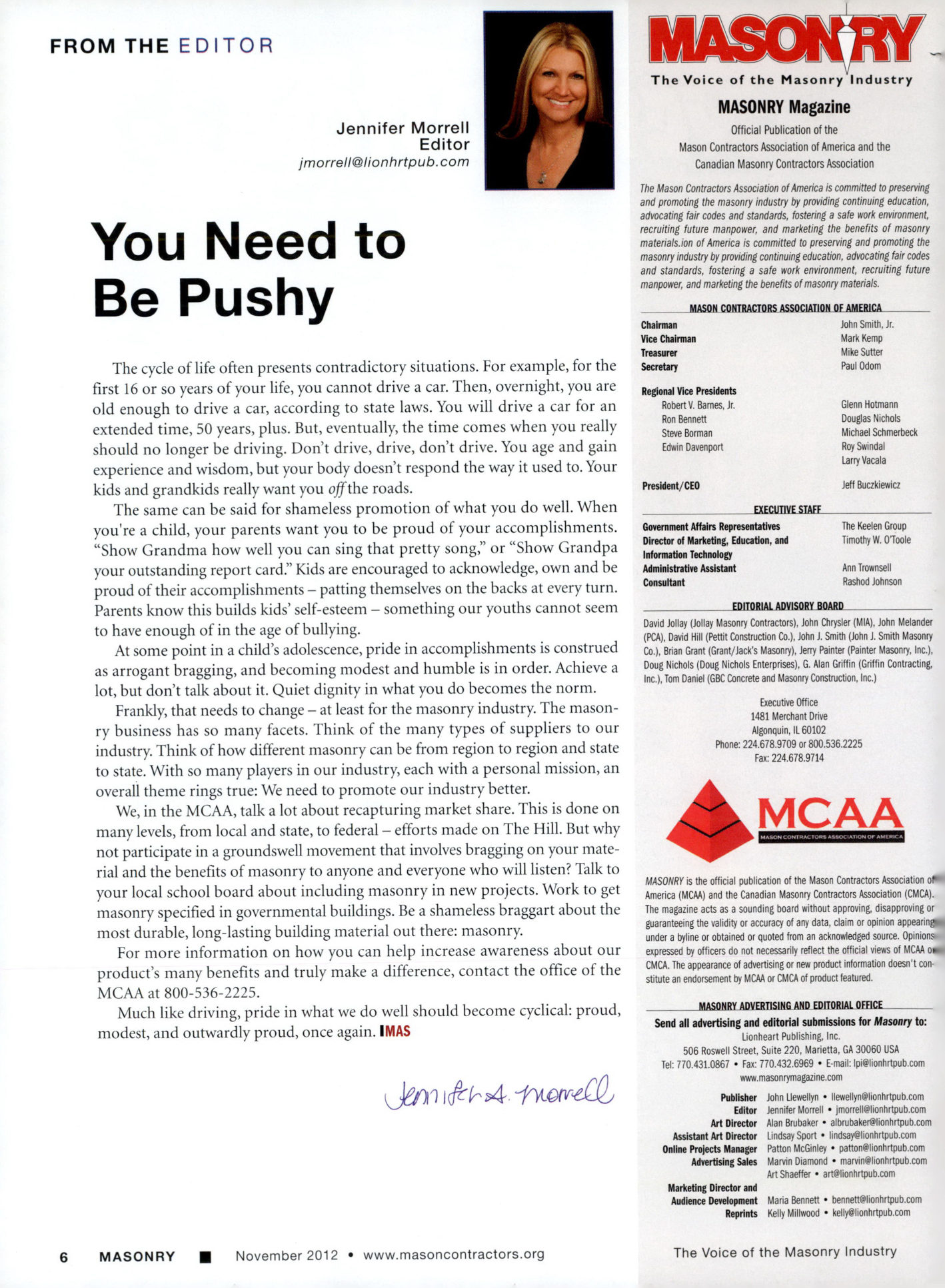 Masonry Magazine November 2012 Page. 8
