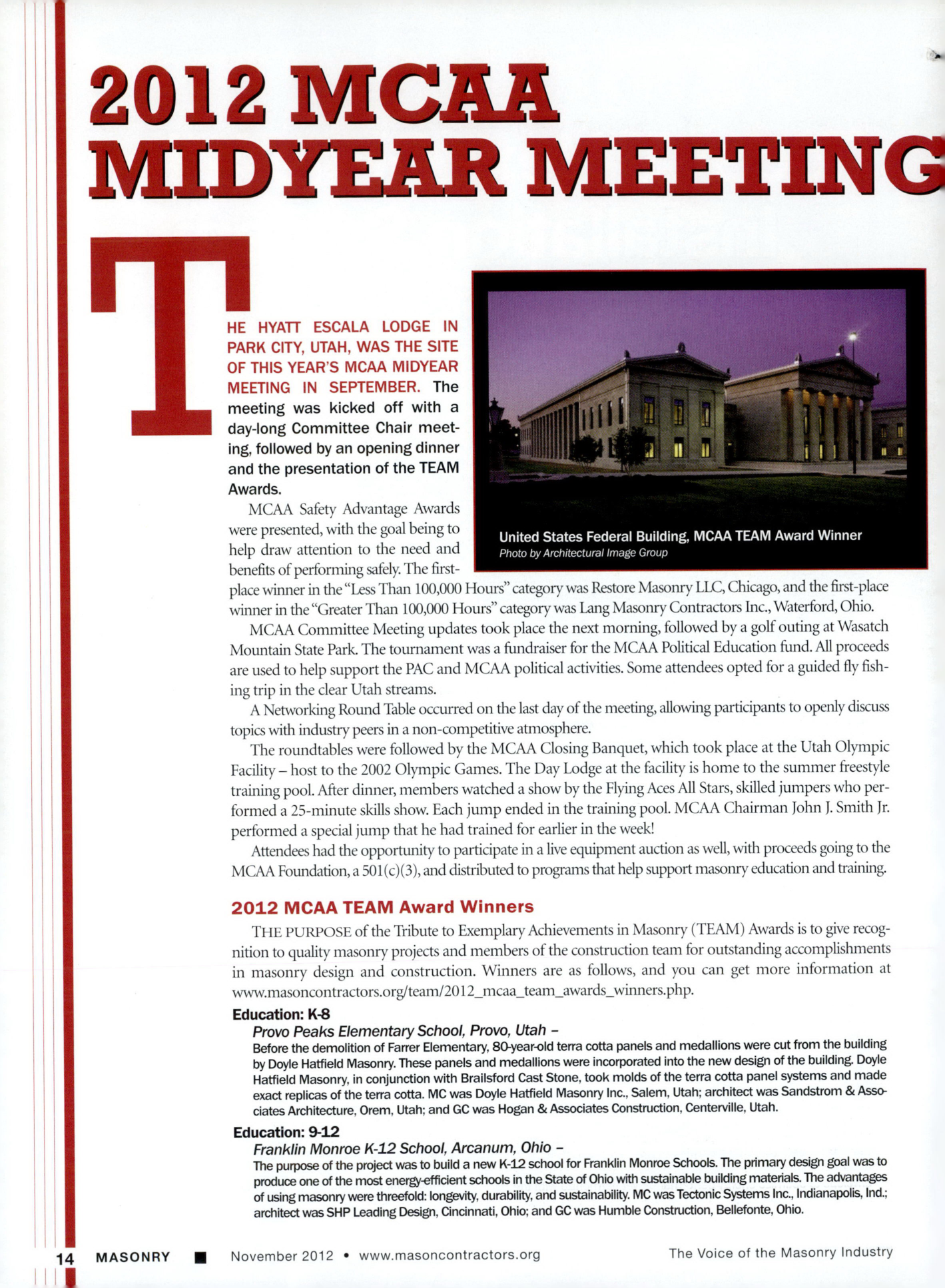 Masonry Magazine November 2012 Page. 16