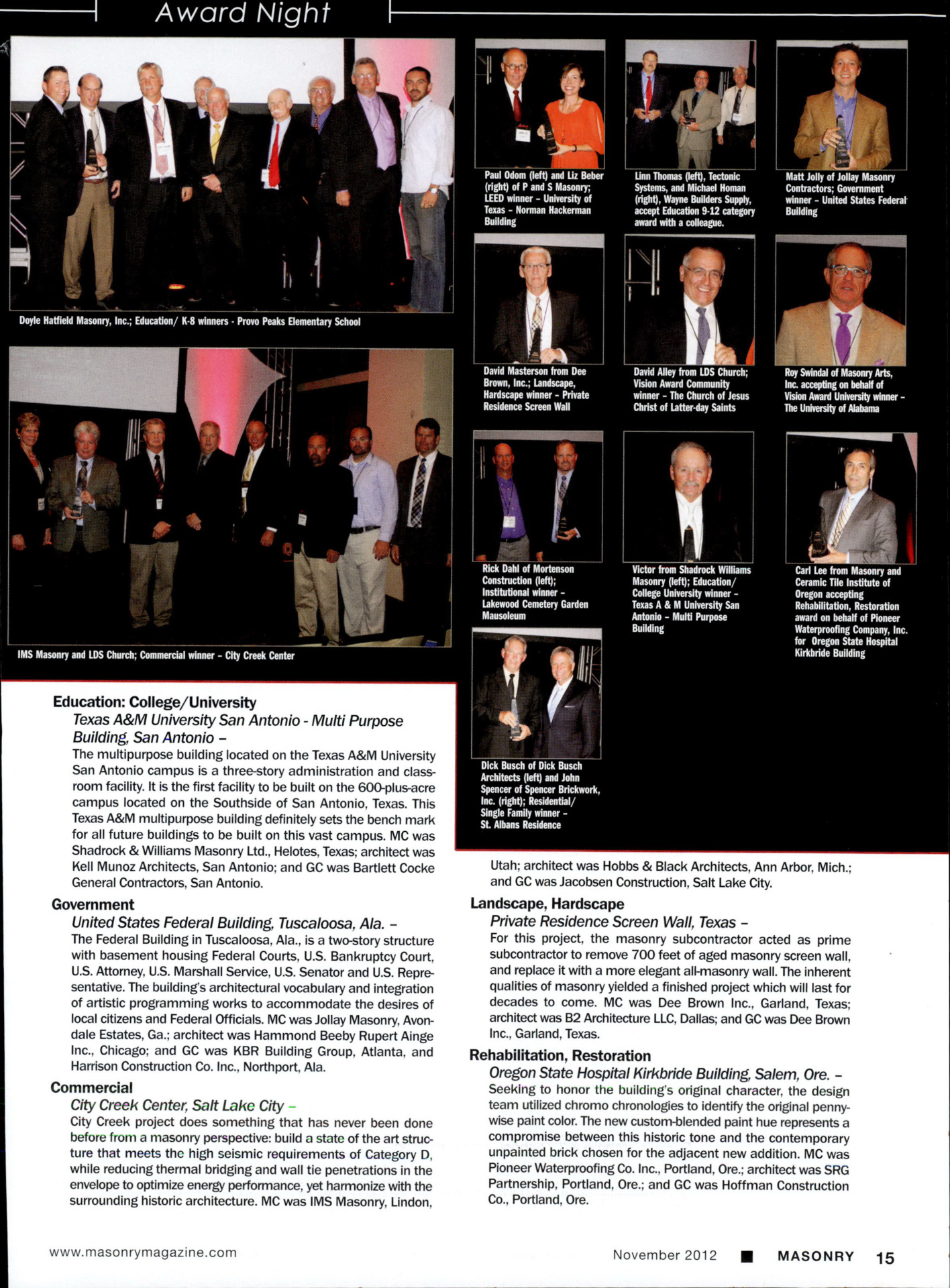 Masonry Magazine November 2012 Page. 17