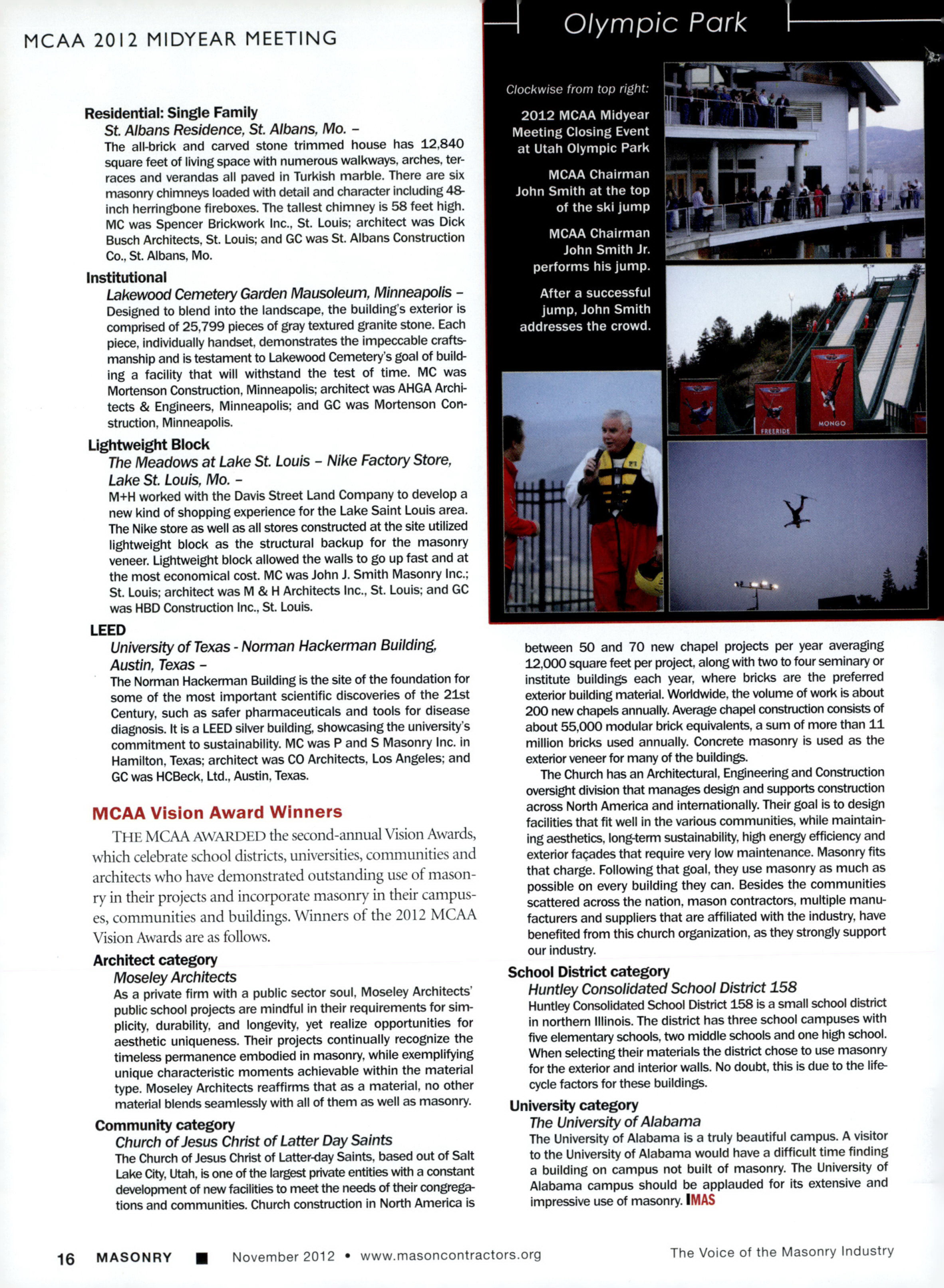 Masonry Magazine November 2012 Page. 18