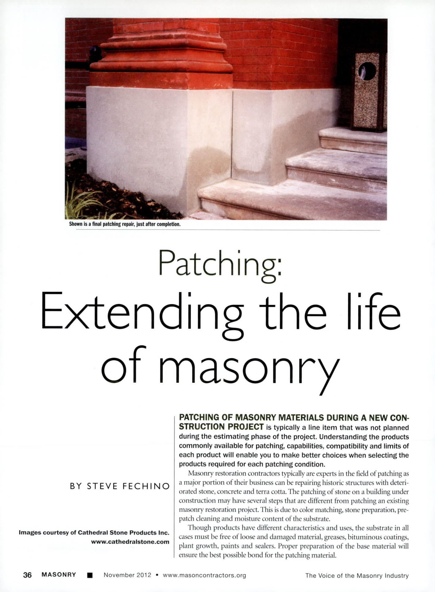 Masonry Magazine November 2012 Page. 38